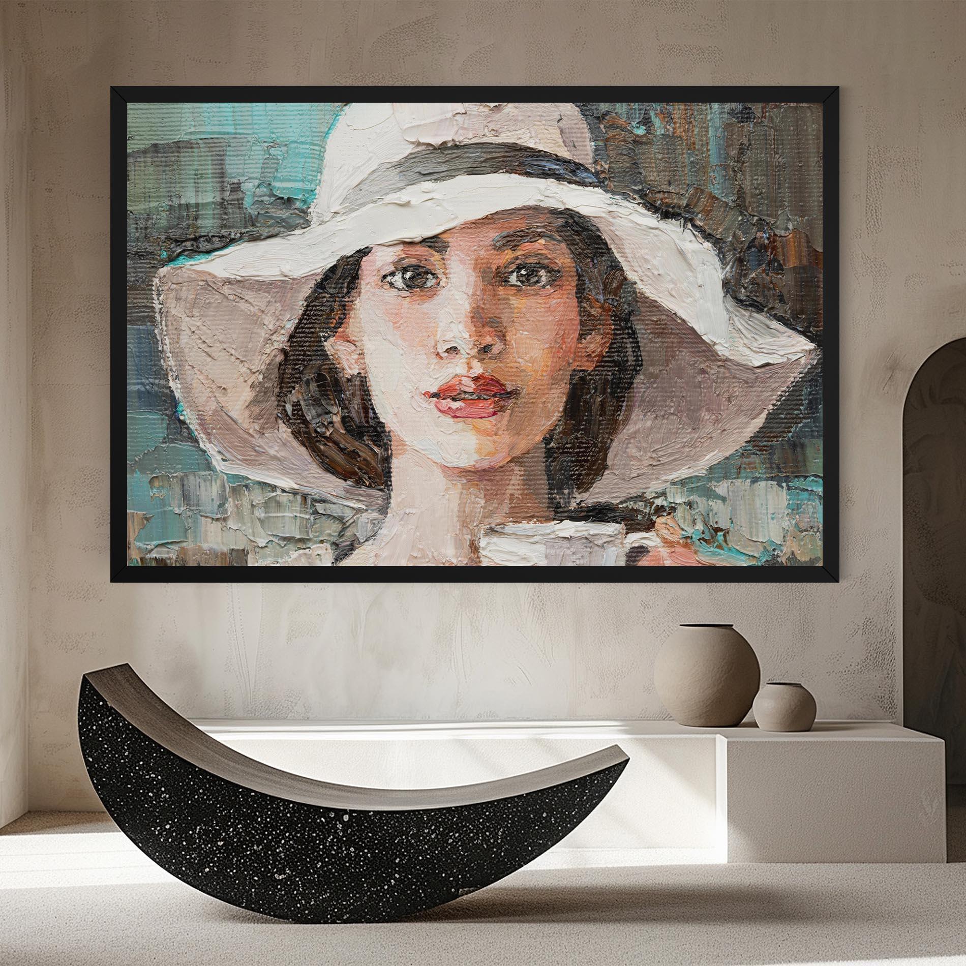 Tablou Canvas White Lady mockup 8