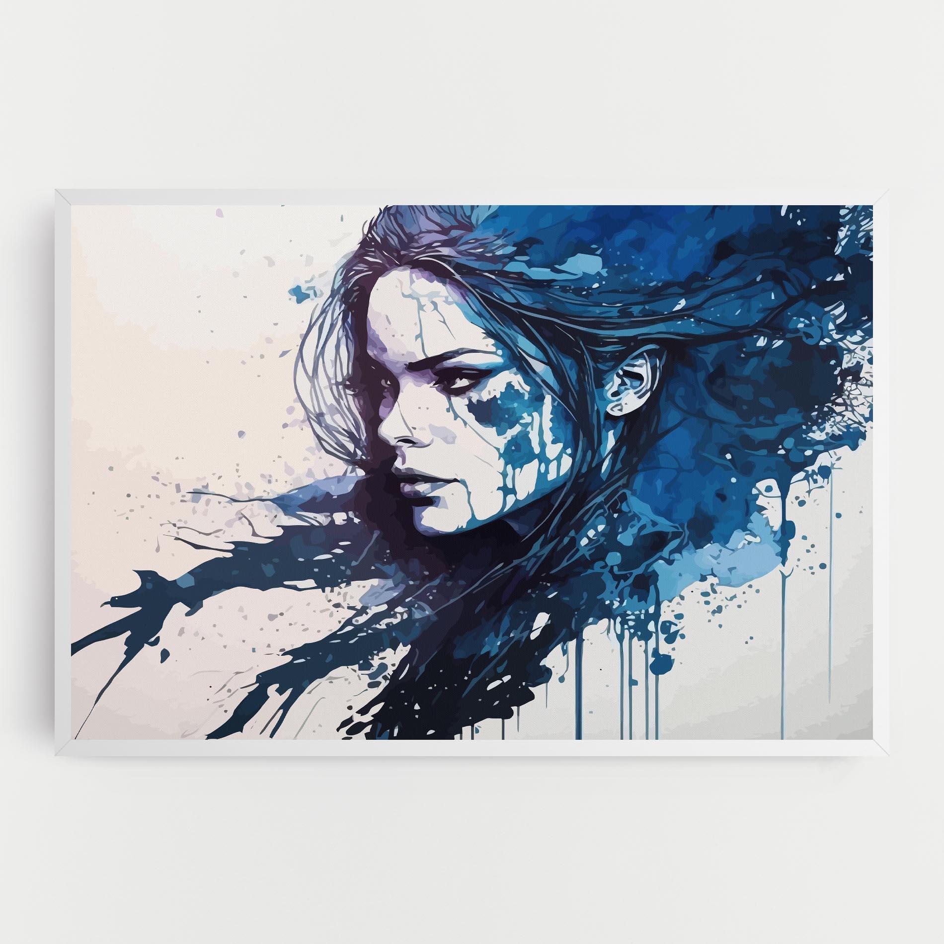 Tablou Canvas Blue Hair Portrait mockup 0