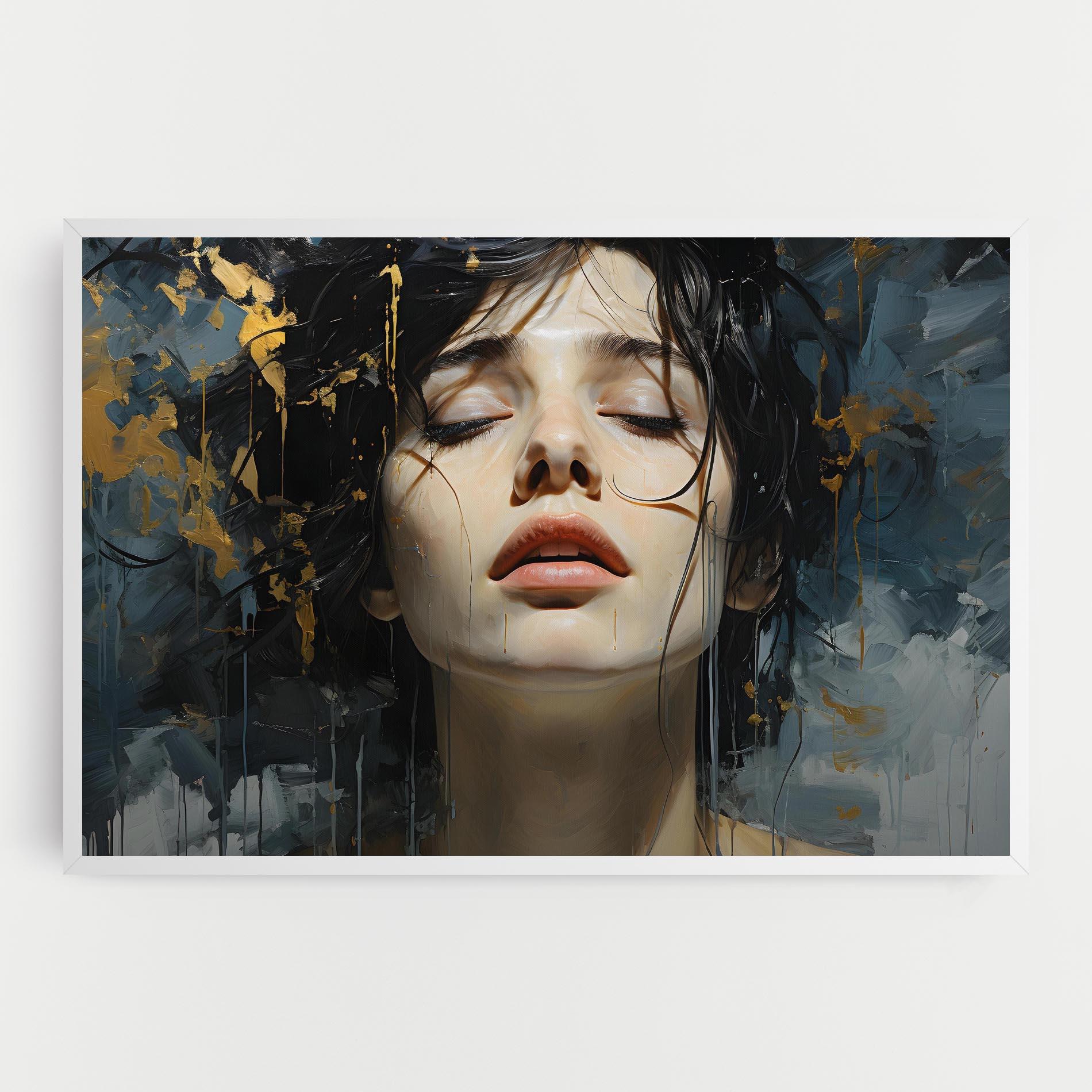 Tablou Canvas Closed Eyes Woman mockup 0