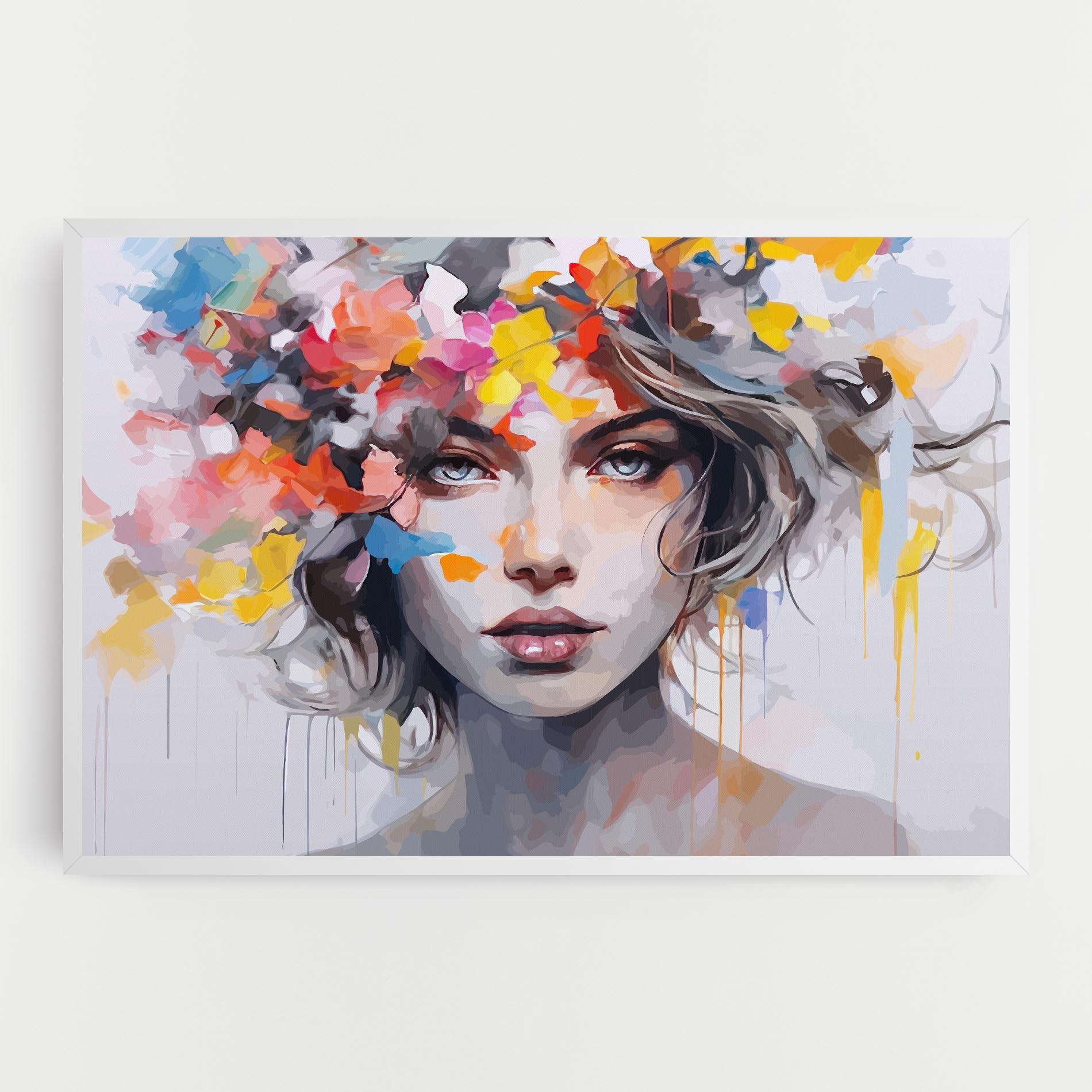 Tablou Canvas Colorful Hair Portrait mockup 0