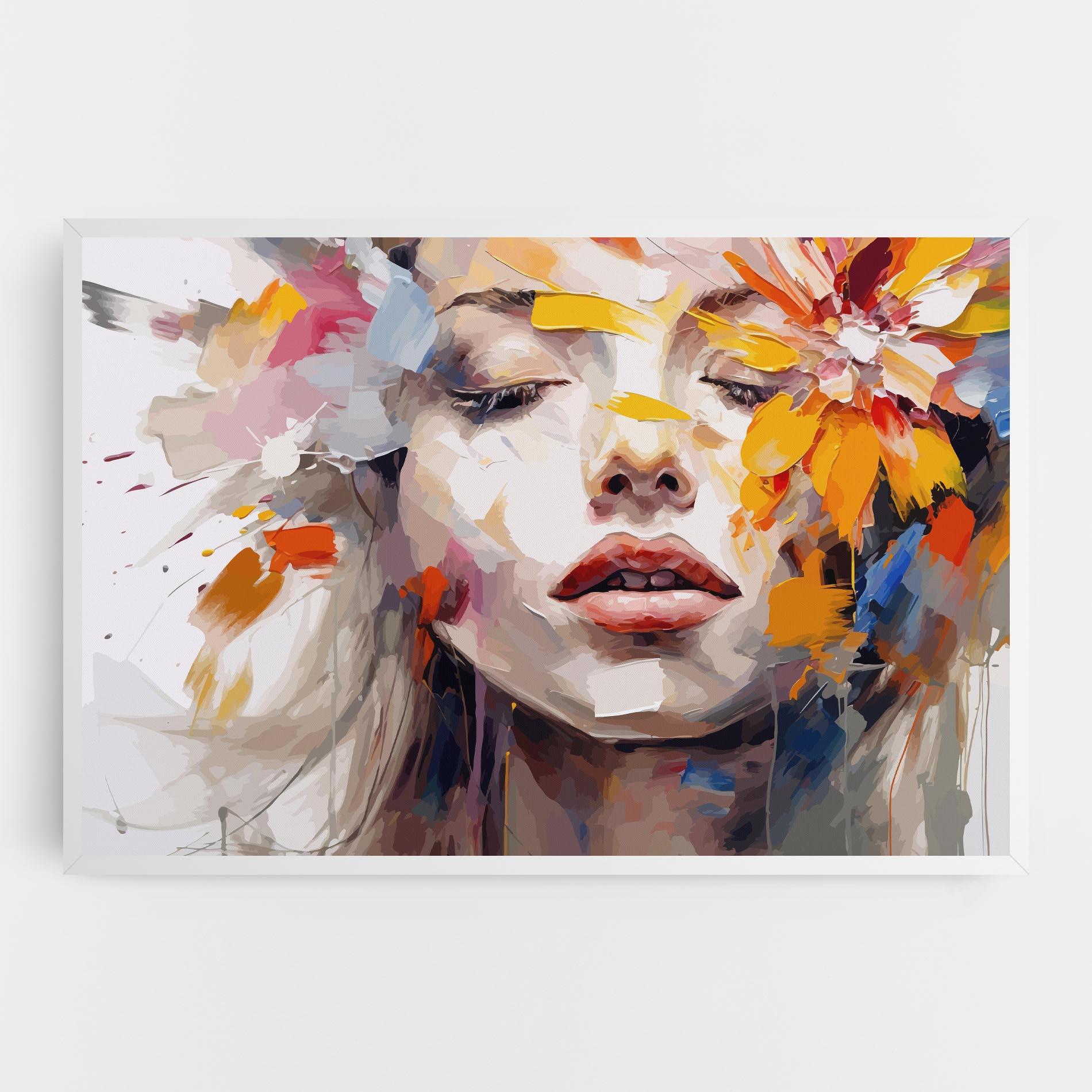 Tablou Canvas Oil Flower Portrait mockup 0