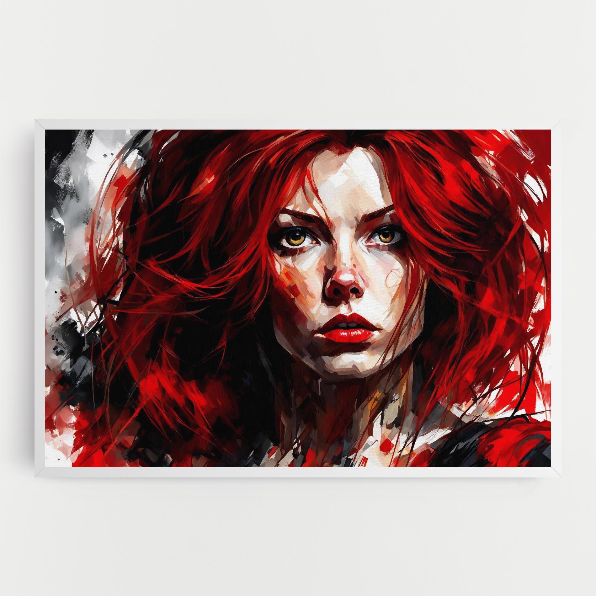 Tablou Canvas Red Hair Smoky Eyes mockup 0