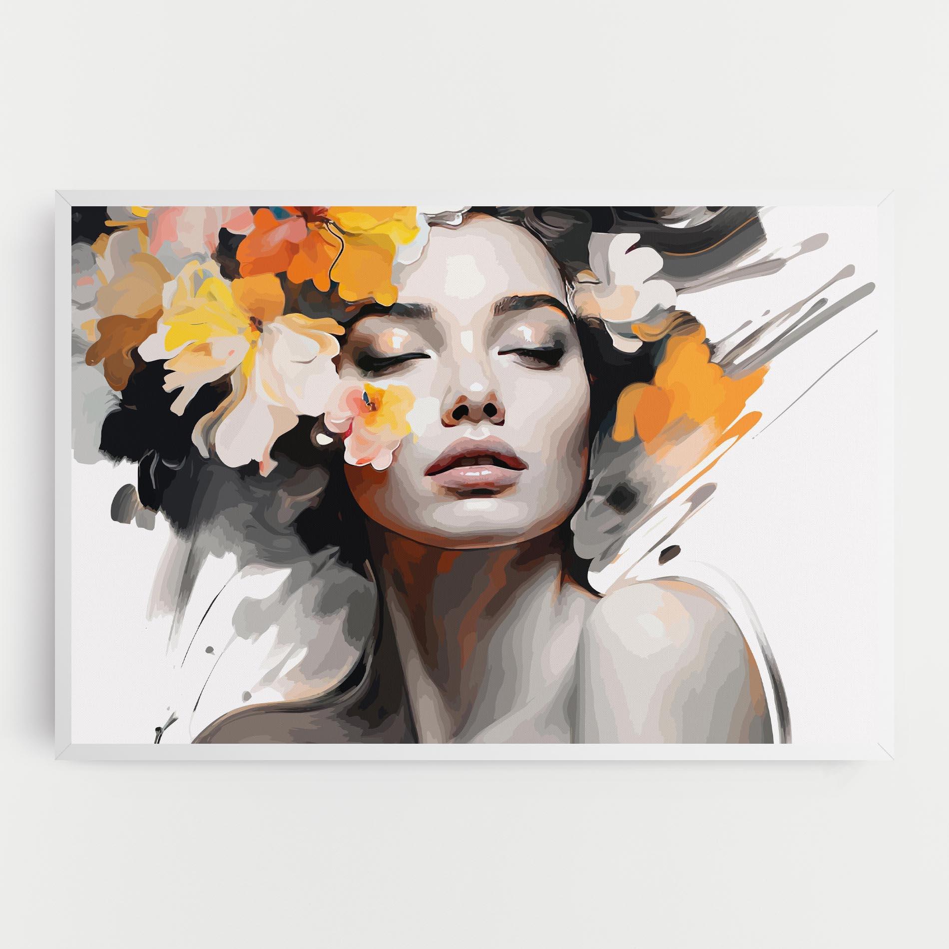 Tablou Canvas Yellow Flower Portrait mockup 0