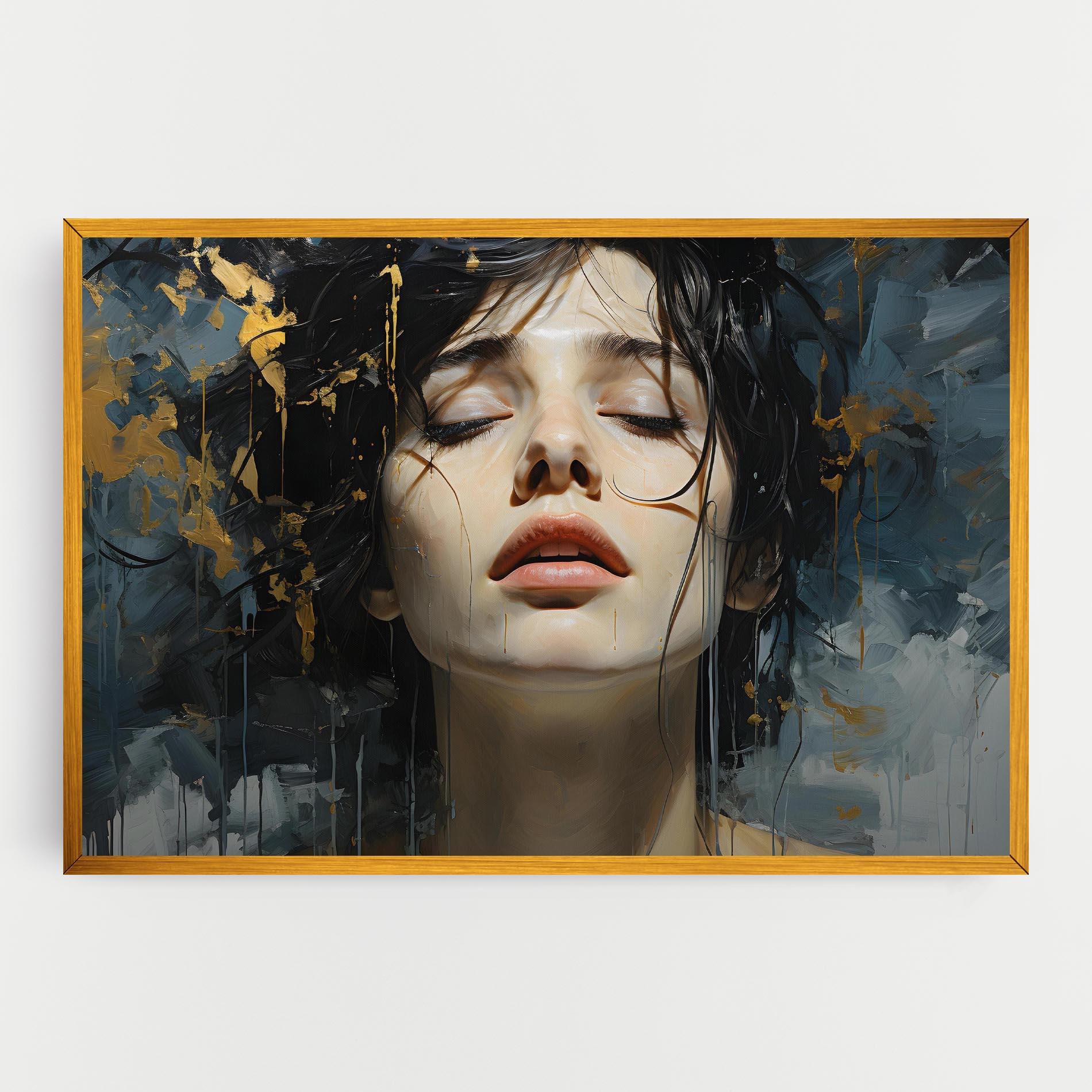 Tablou Canvas Closed Eyes Woman mockup 0
