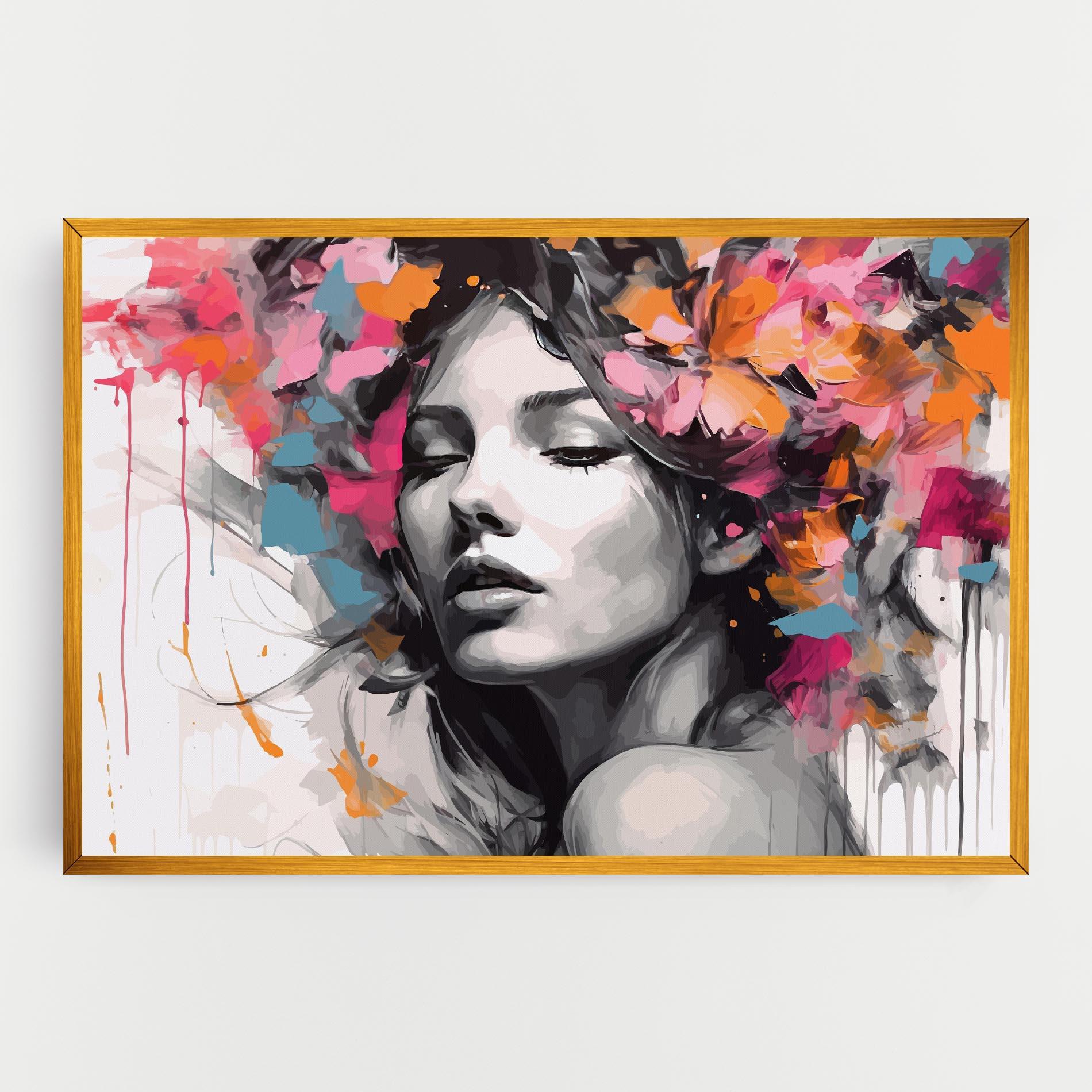 Tablou Canvas Colorful Flower Portrait mockup 0