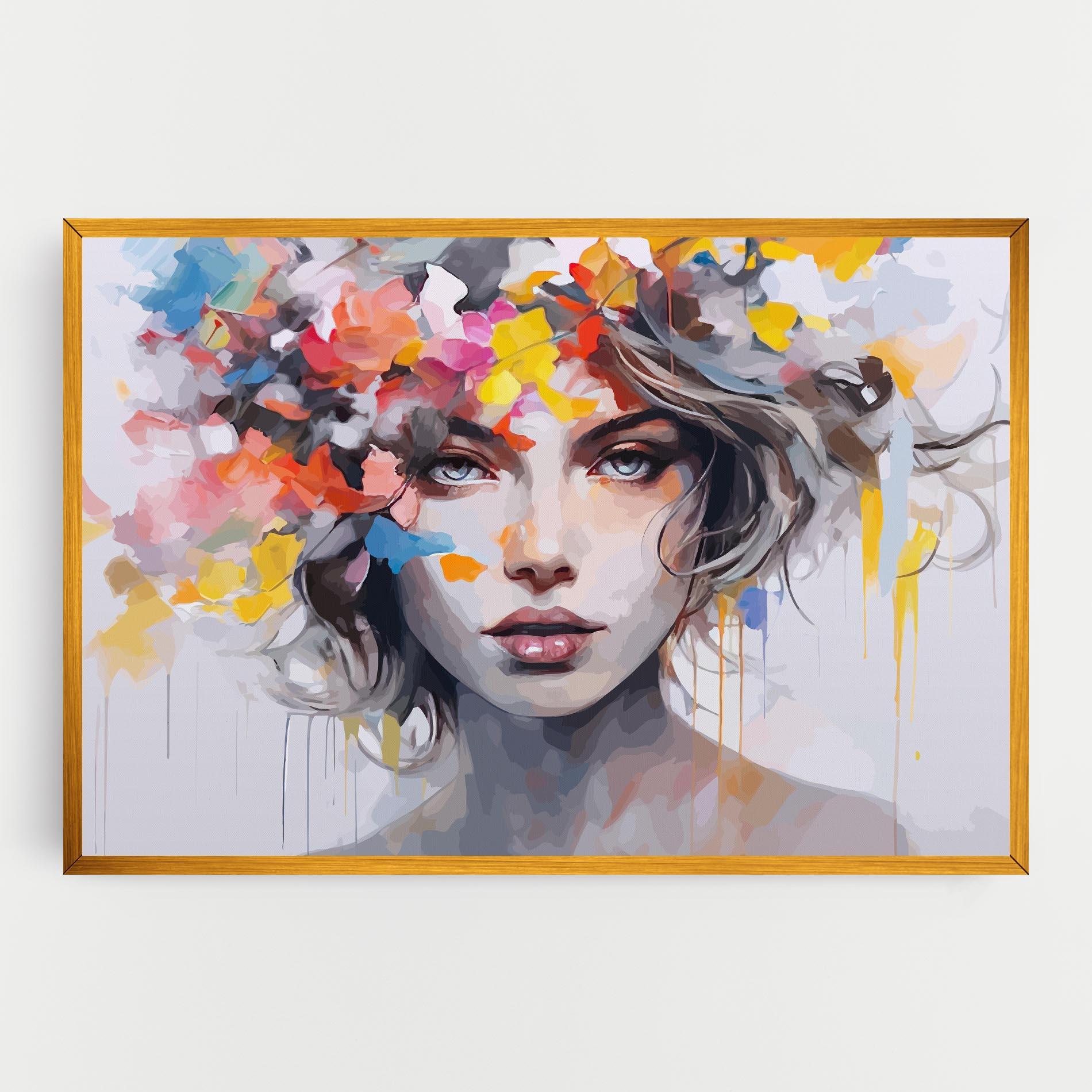 Tablou Canvas Colorful Hair Portrait mockup 0