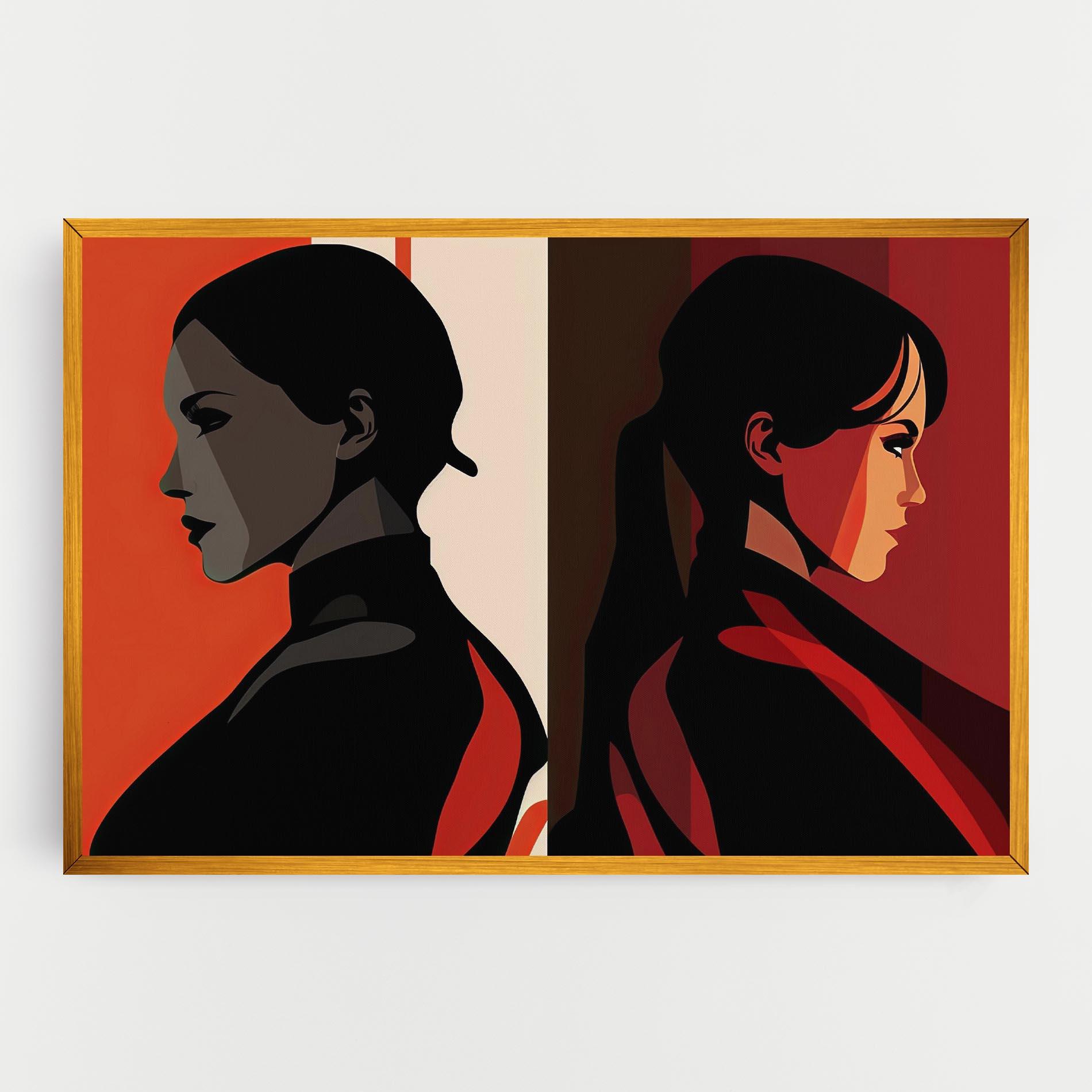 Tablou Canvas Graphical Portrait mockup 0