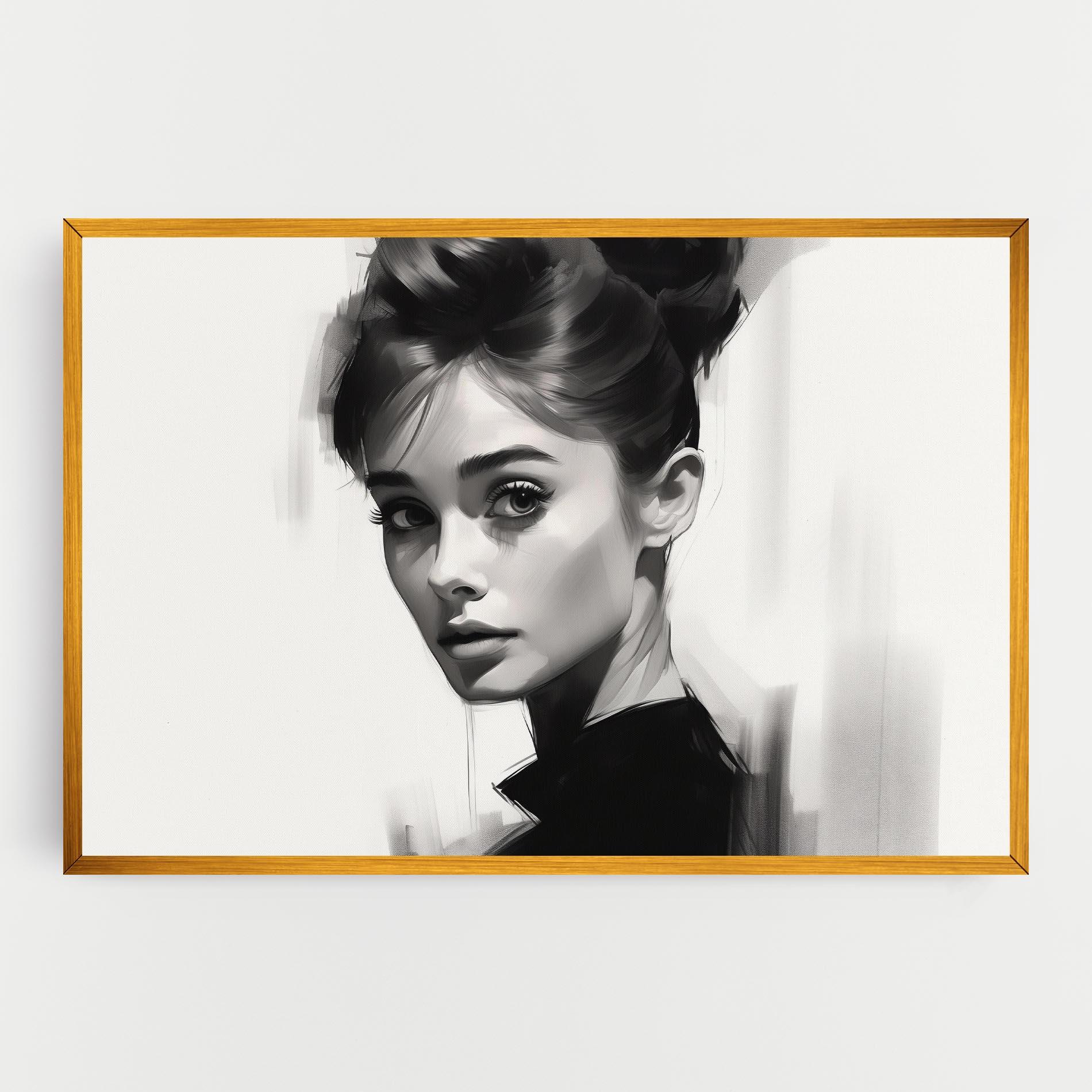 Tablou Canvas Hepburn Portrait mockup 0