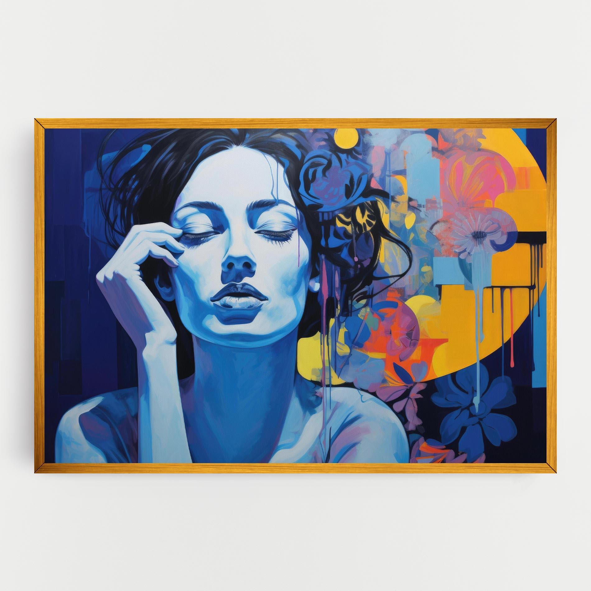 Tablou Canvas Photographic Blue Image mockup 0