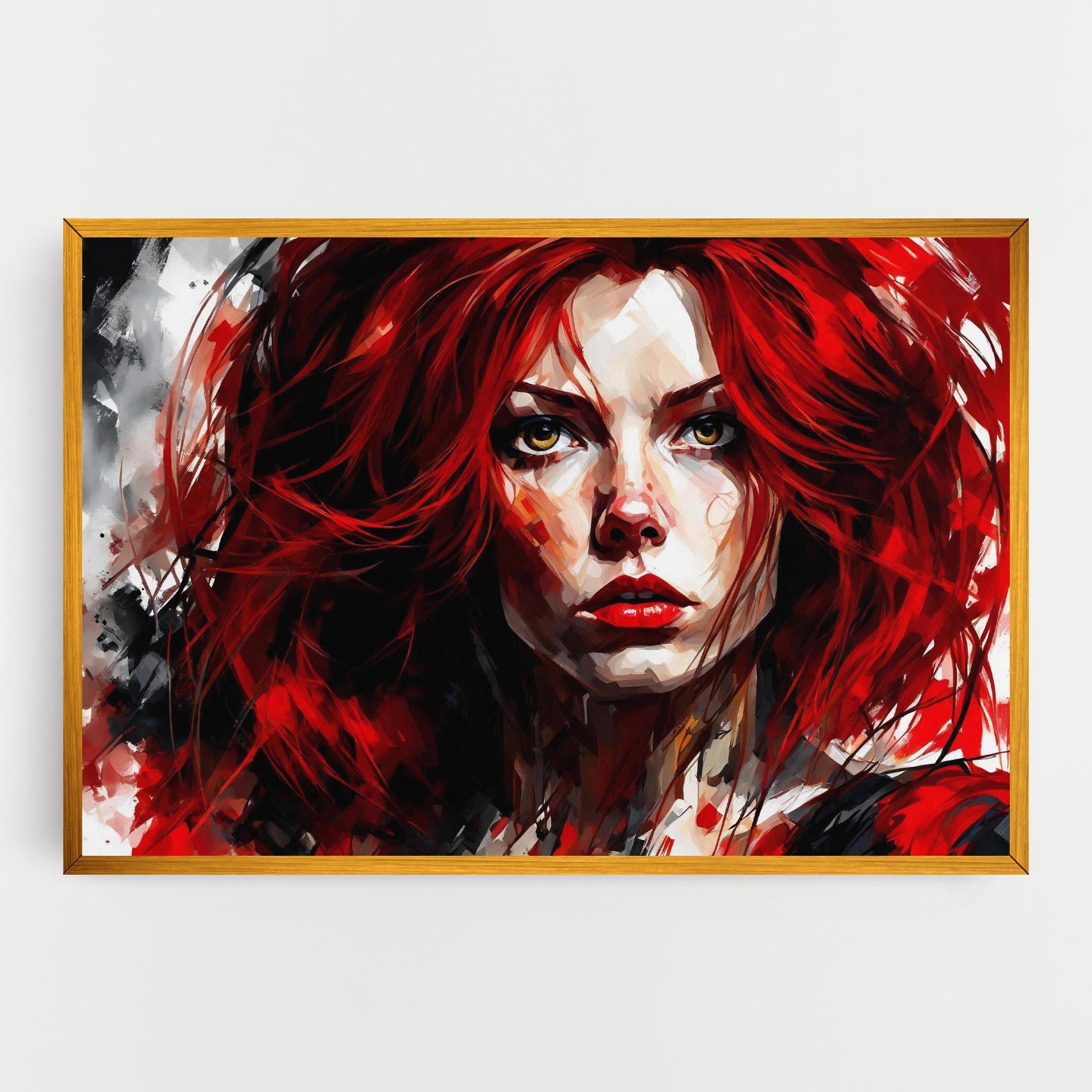 Tablou Canvas Red Hair Smoky Eyes mockup 0