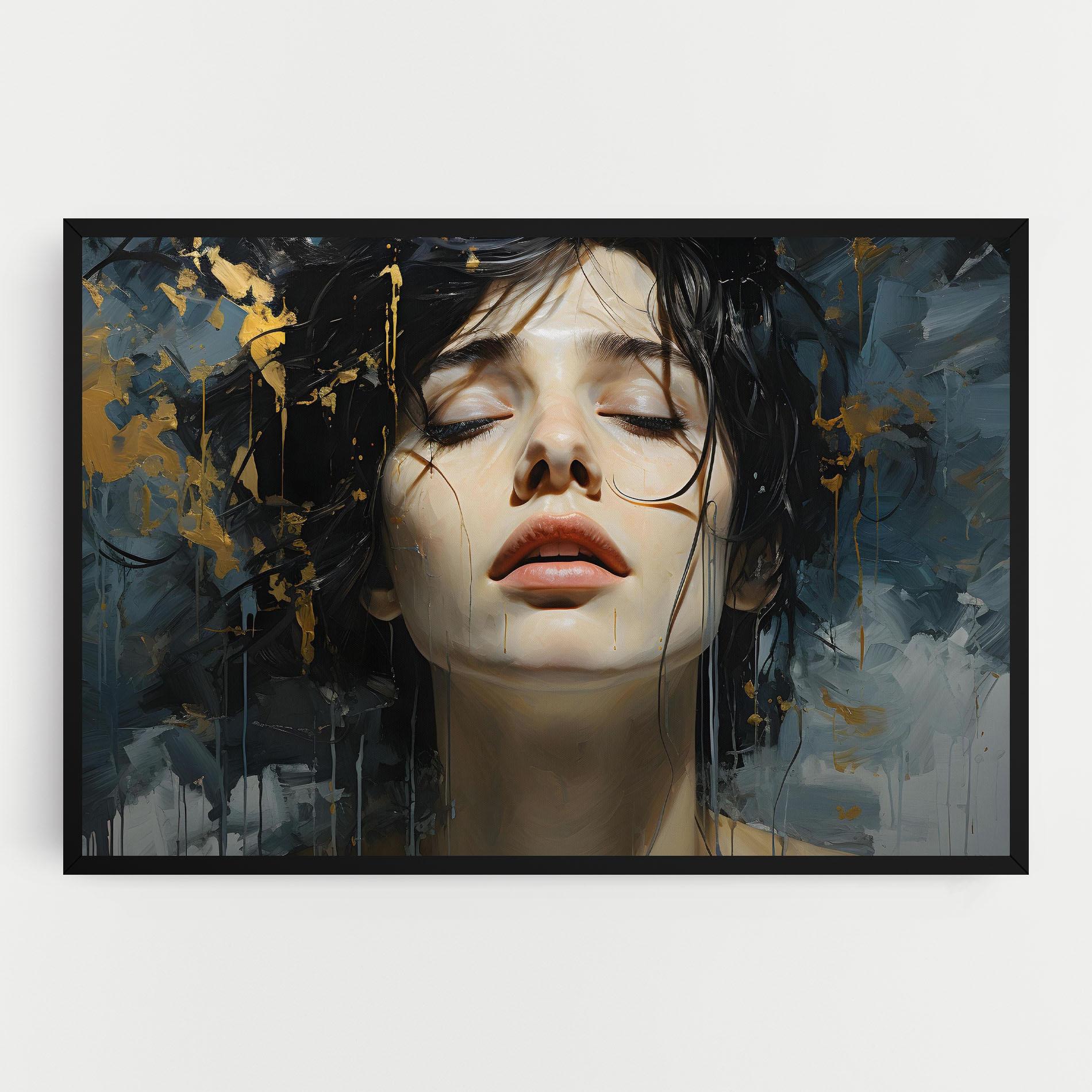 Tablou Canvas Closed Eyes Woman mockup 0