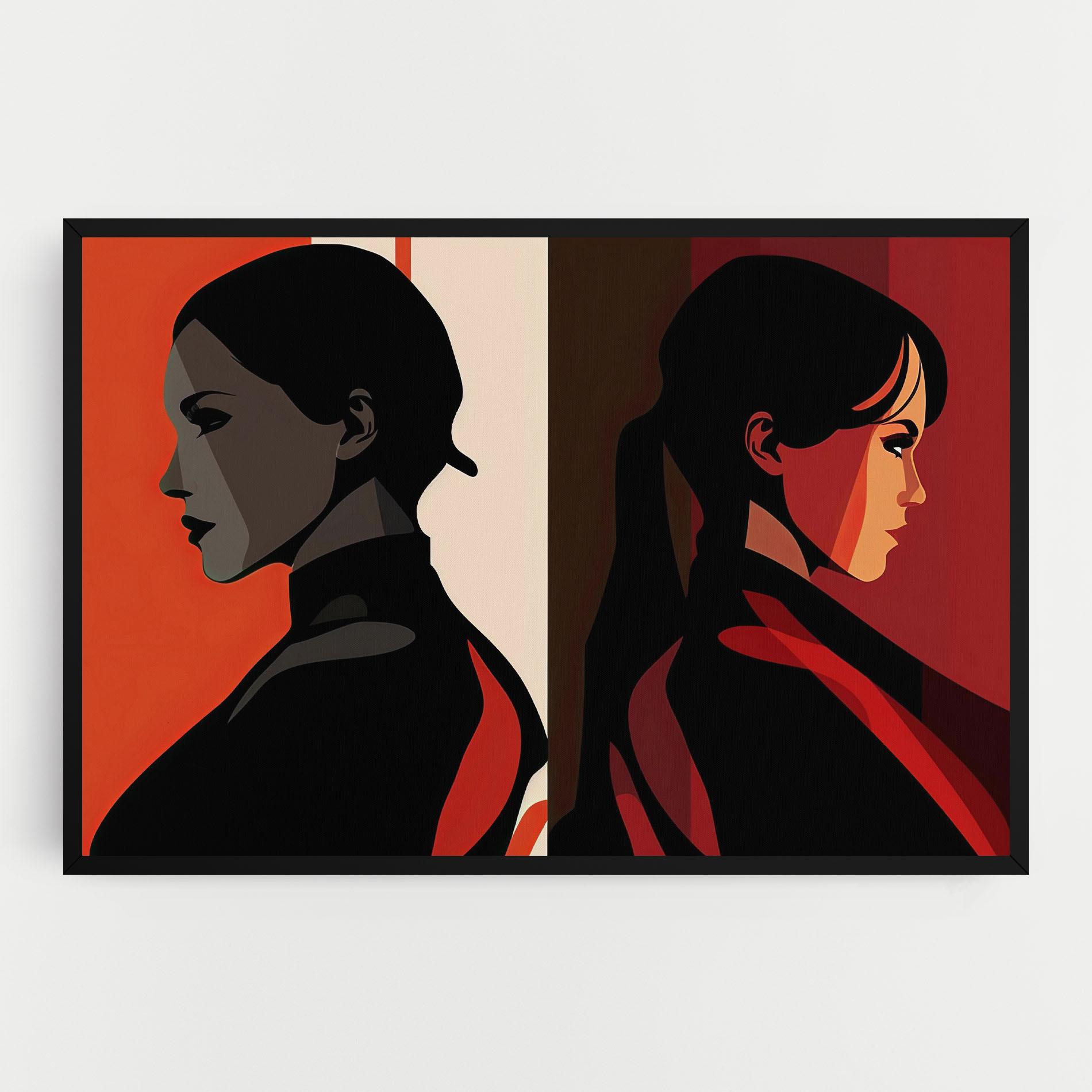 Tablou Canvas Graphical Portrait mockup 0