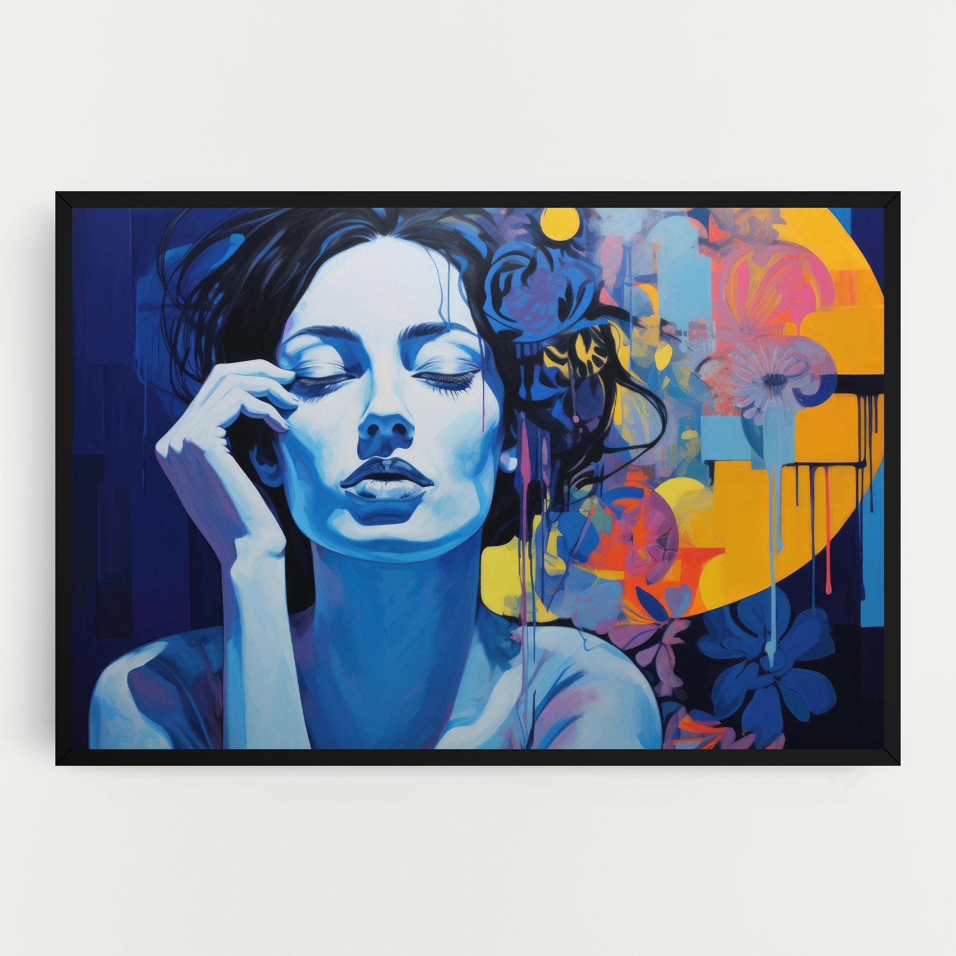 Tablou Canvas Photographic Blue Image mockup 0