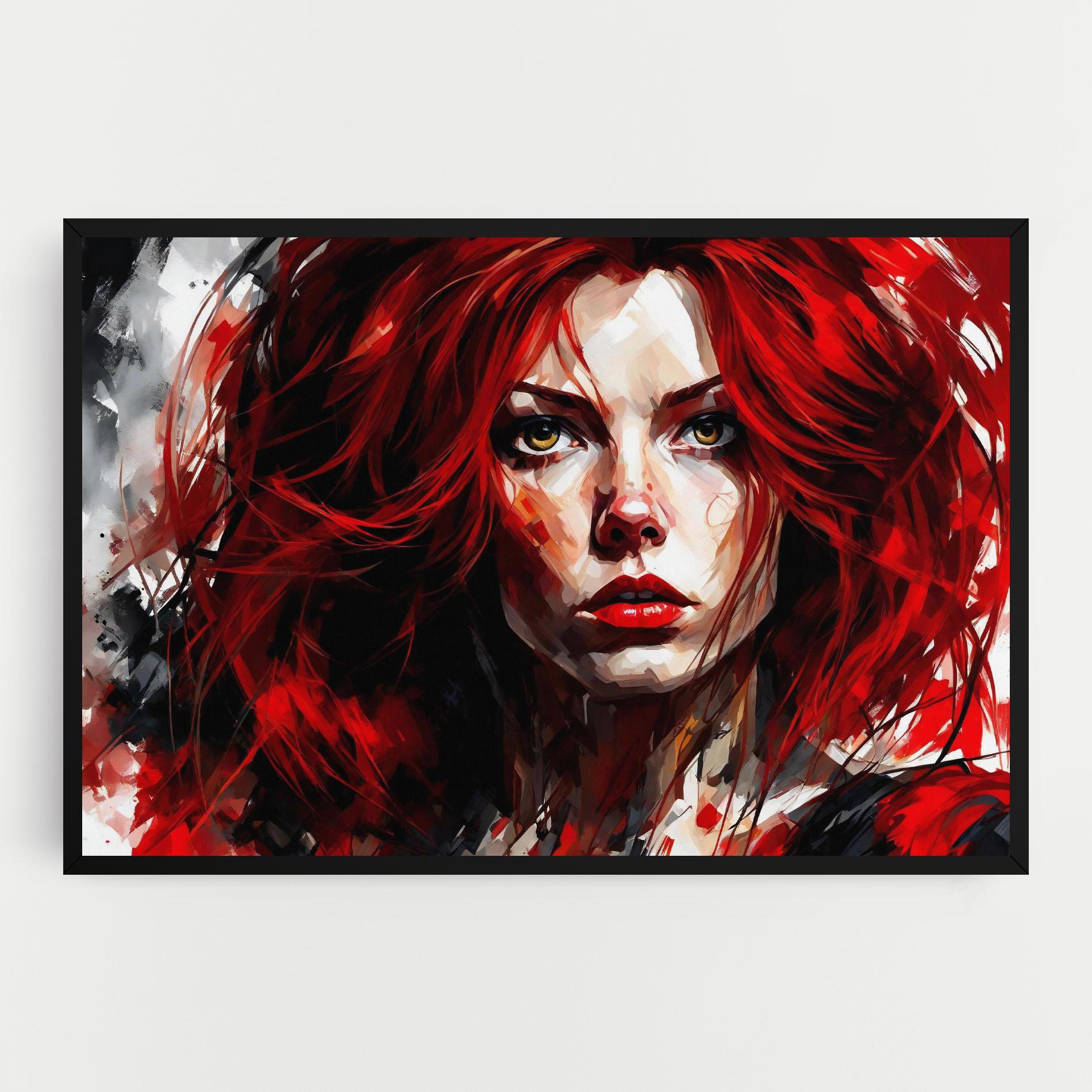 Tablou Canvas Red Hair Smoky Eyes mockup 0