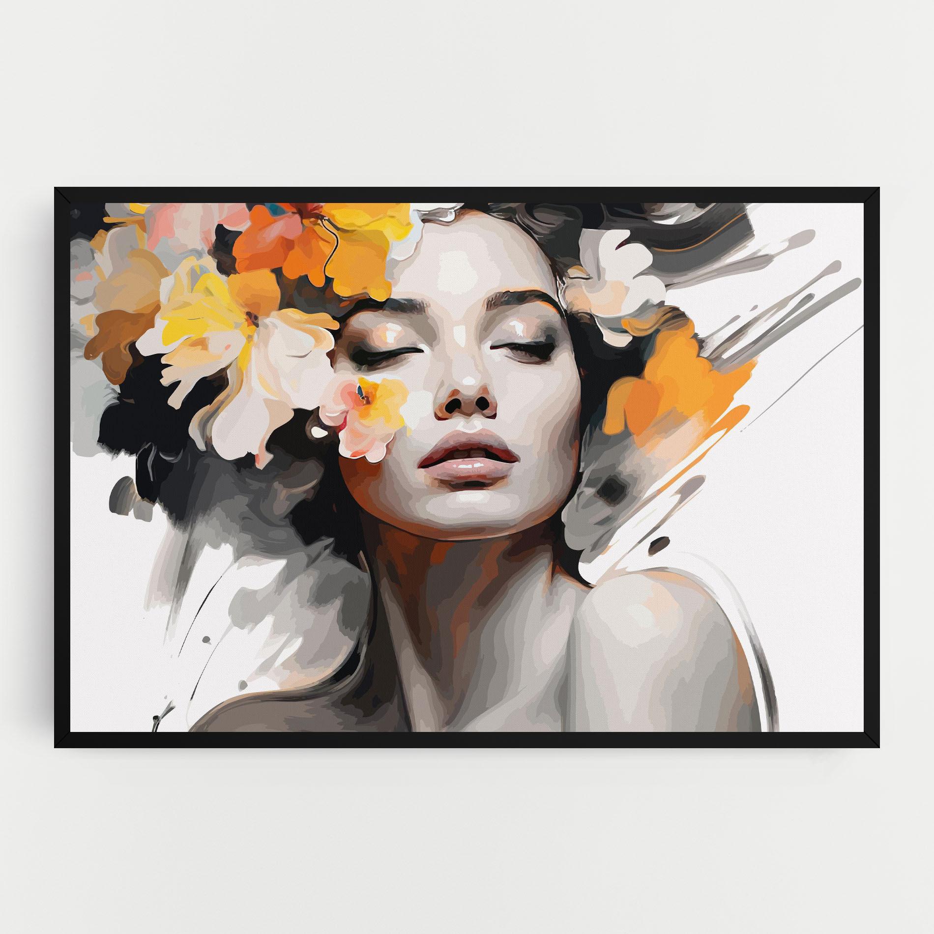 Tablou Canvas Yellow Flower Portrait mockup 0