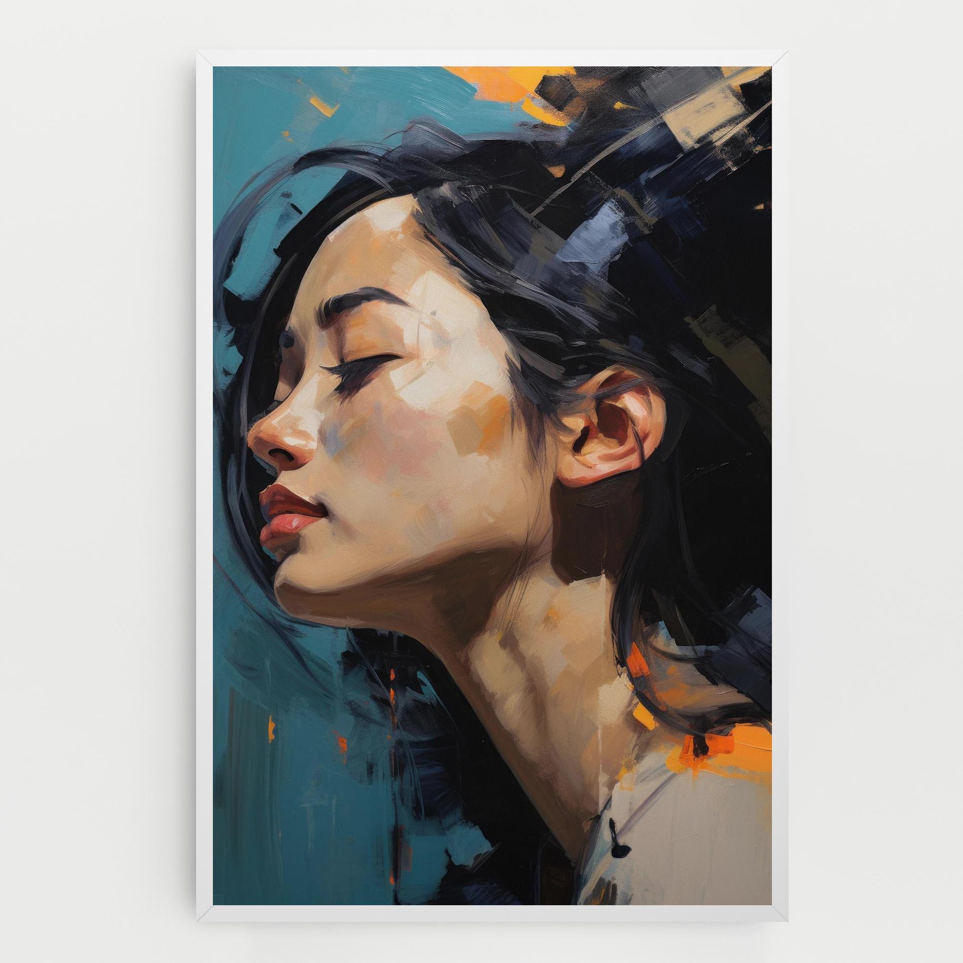 Tablou Canvas Acrylic Asian Portrait mockup 0
