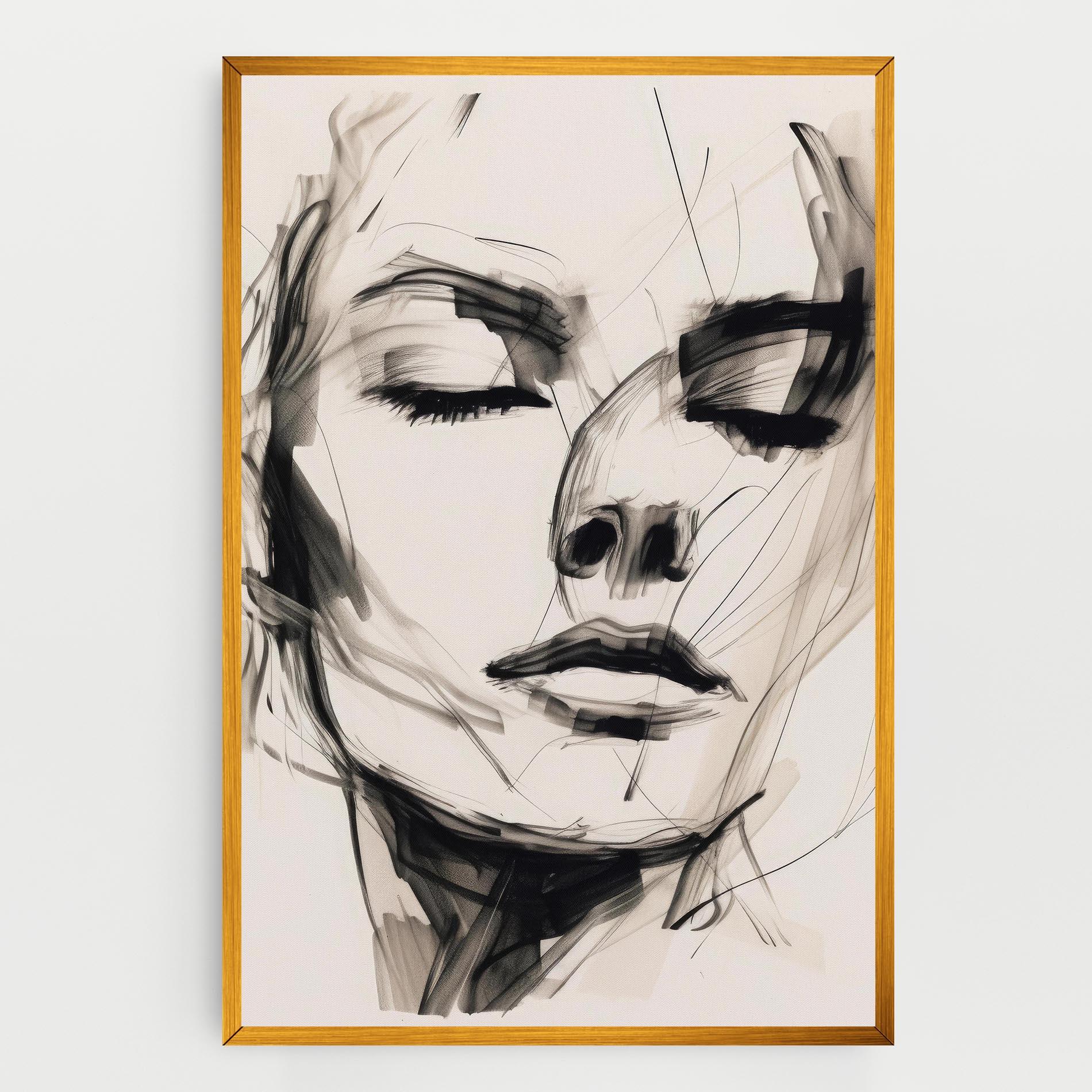 Tablou Canvas Continuous Line Woman mockup 0