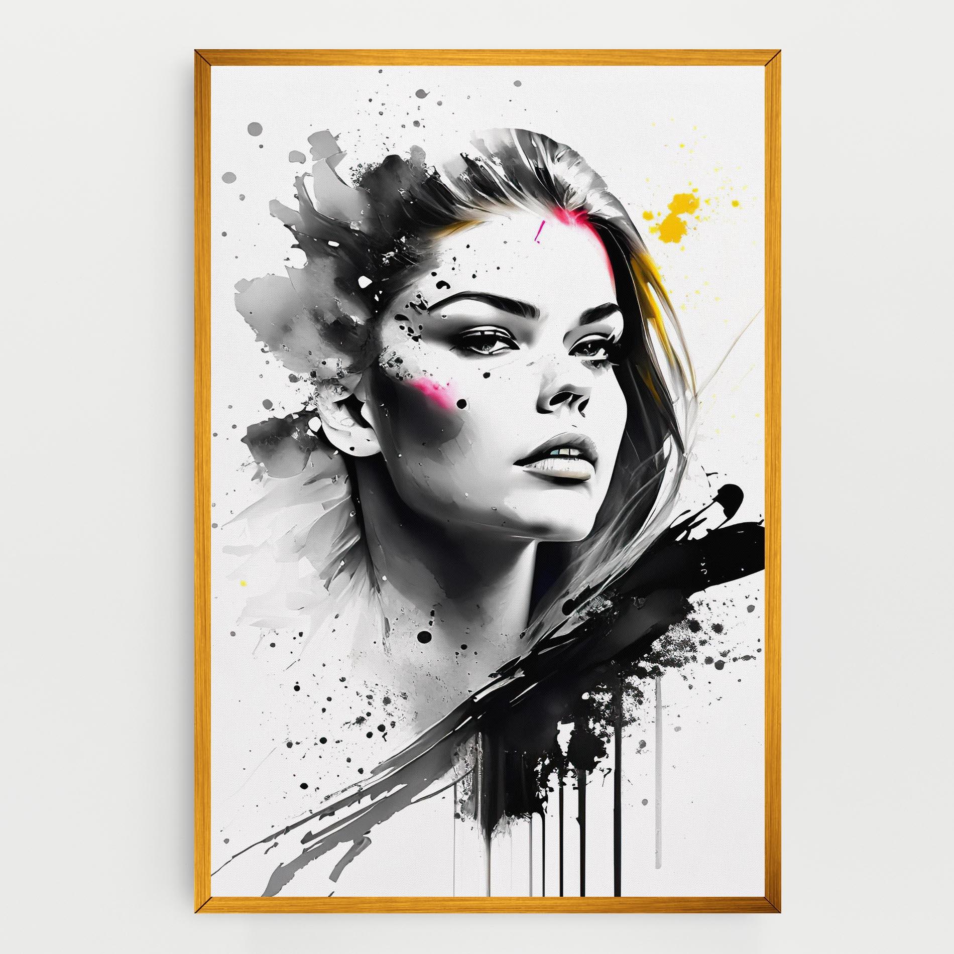 Tablou Canvas Ink Splash Portrait mockup 0