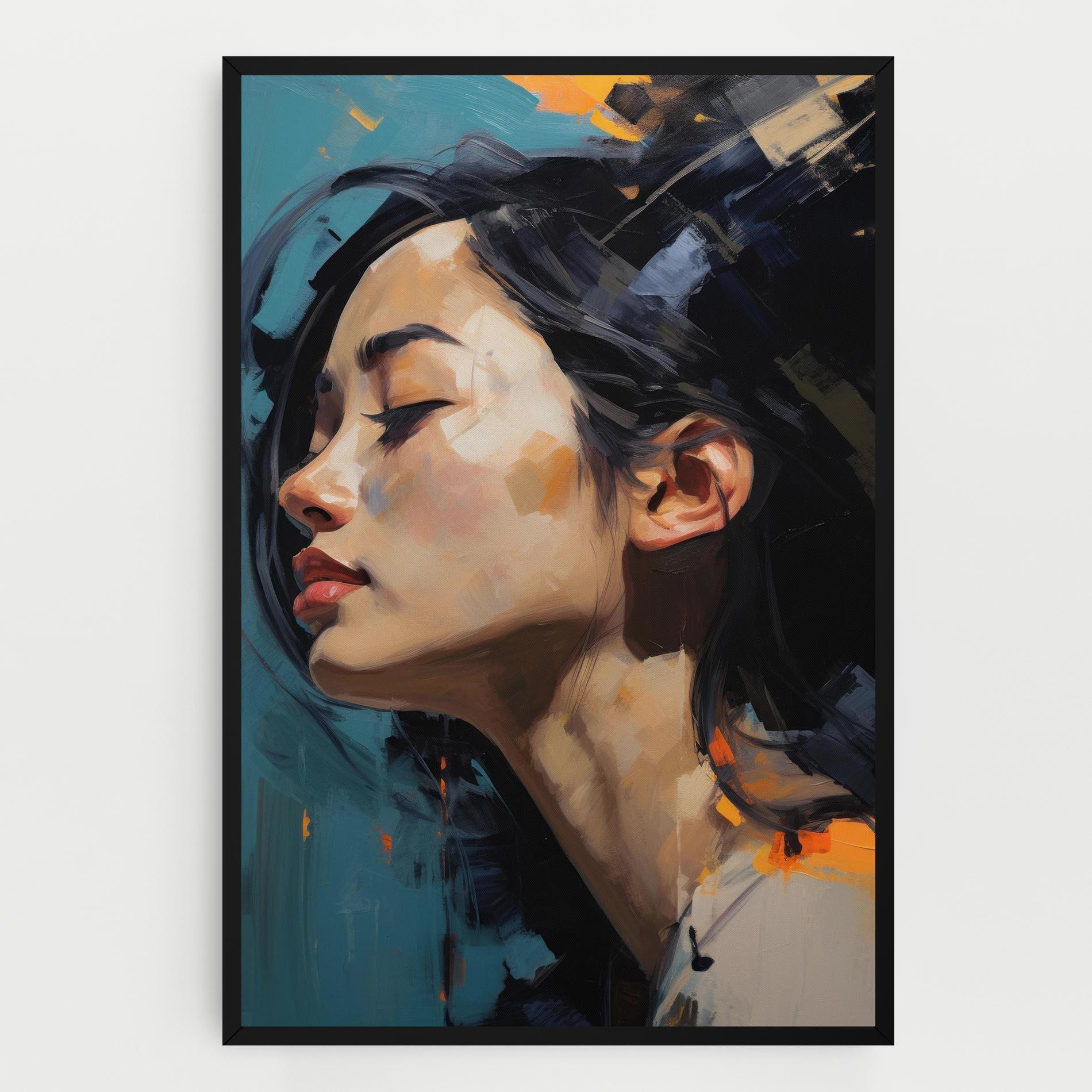 Tablou Canvas Acrylic Asian Portrait mockup 0