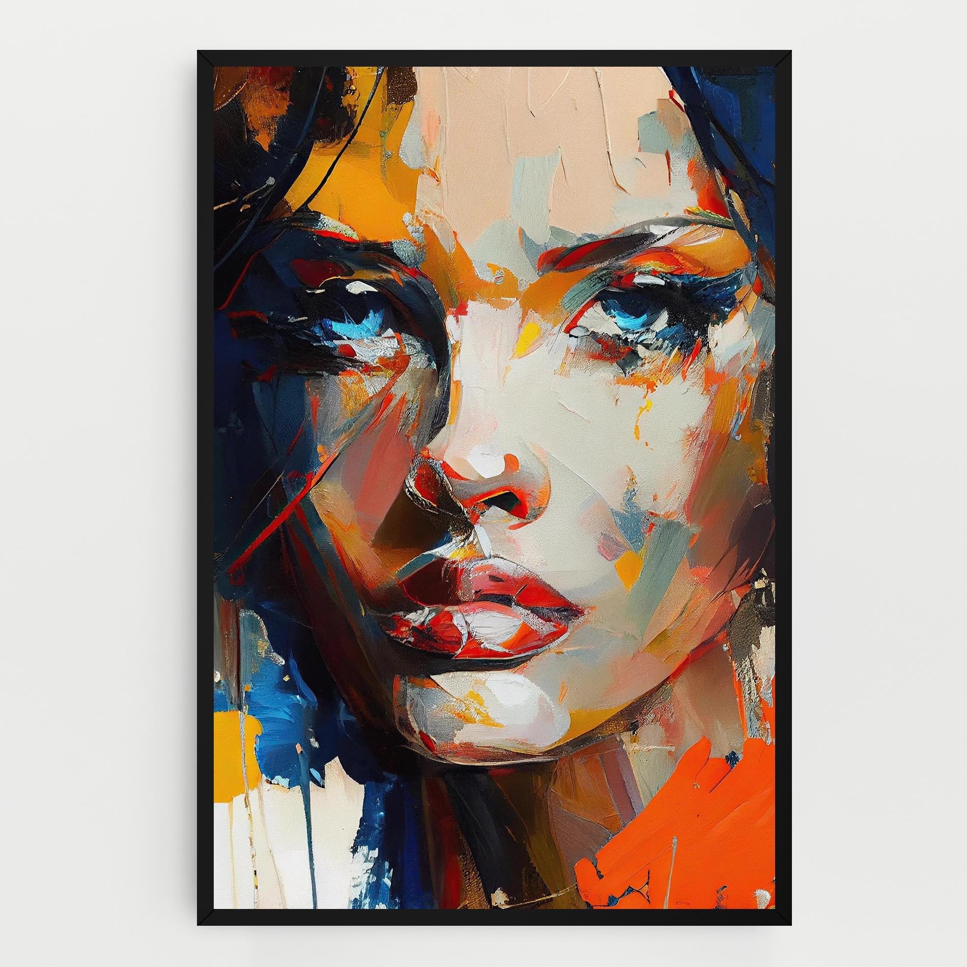 Tablou Canvas Beautiful Brunette Woman mockup 0