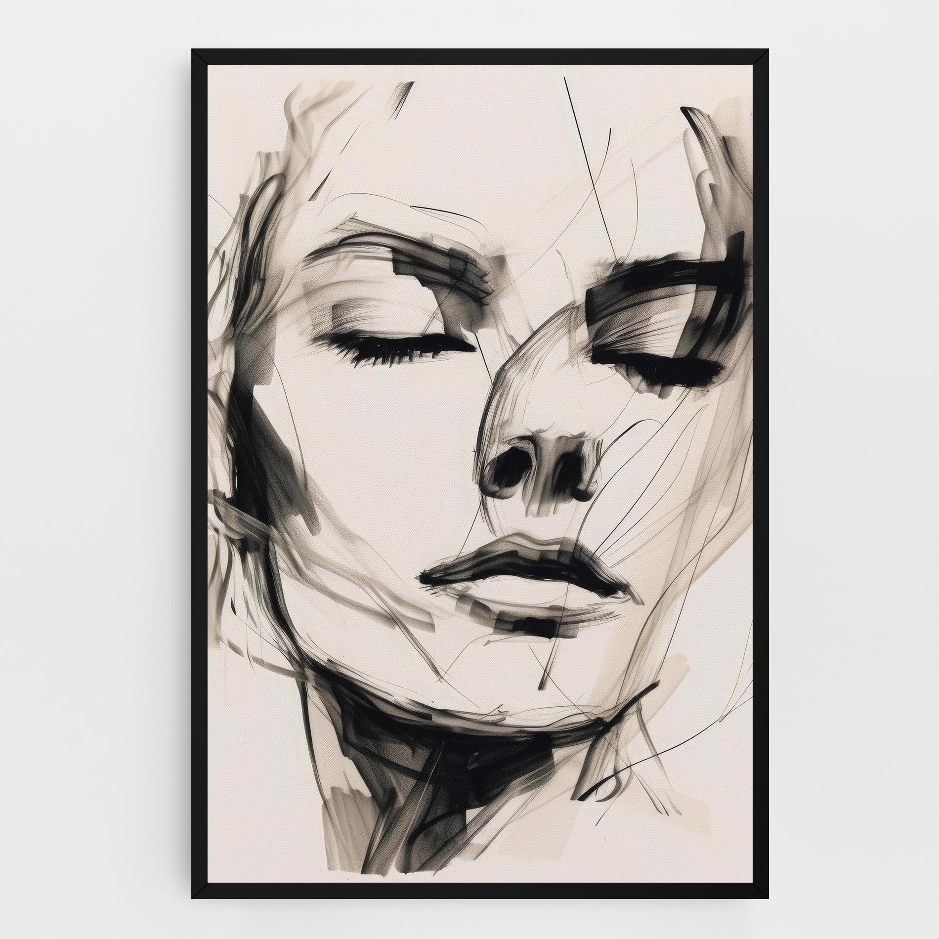 Tablou Canvas Continuous Line Woman mockup 0