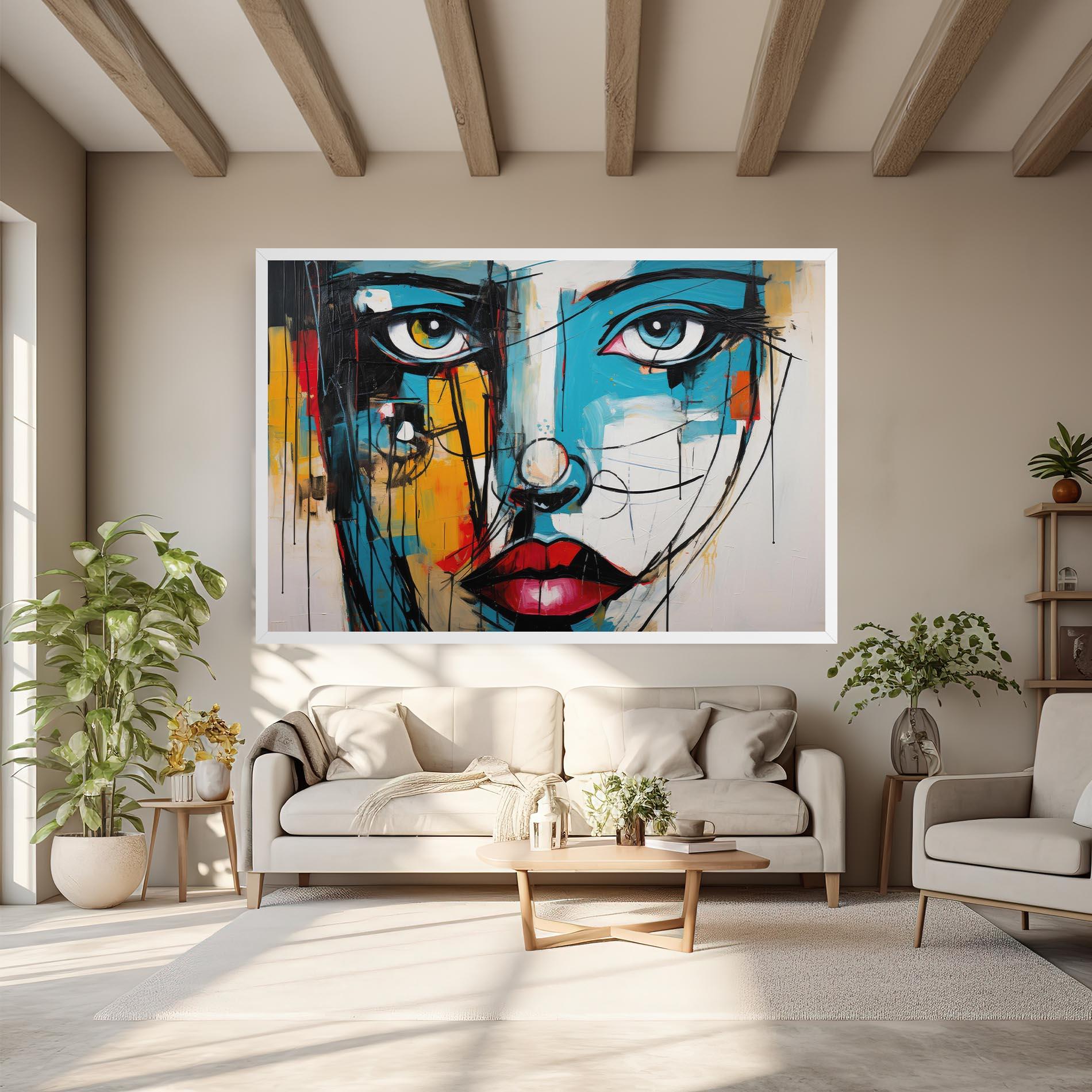 Tablou Canvas Abstract Drawing Portret mockup 6