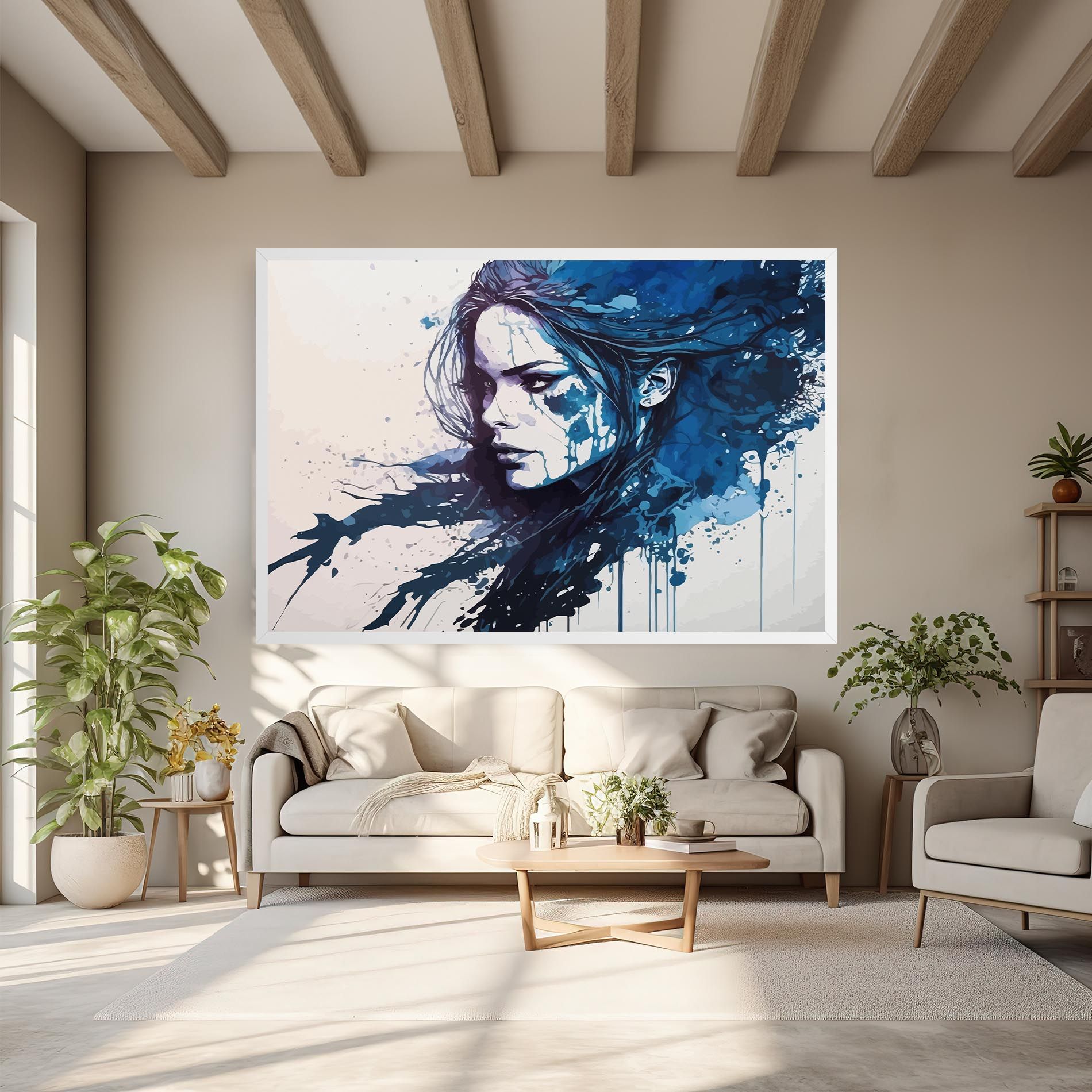 Blue Hair Portrait mockup 6