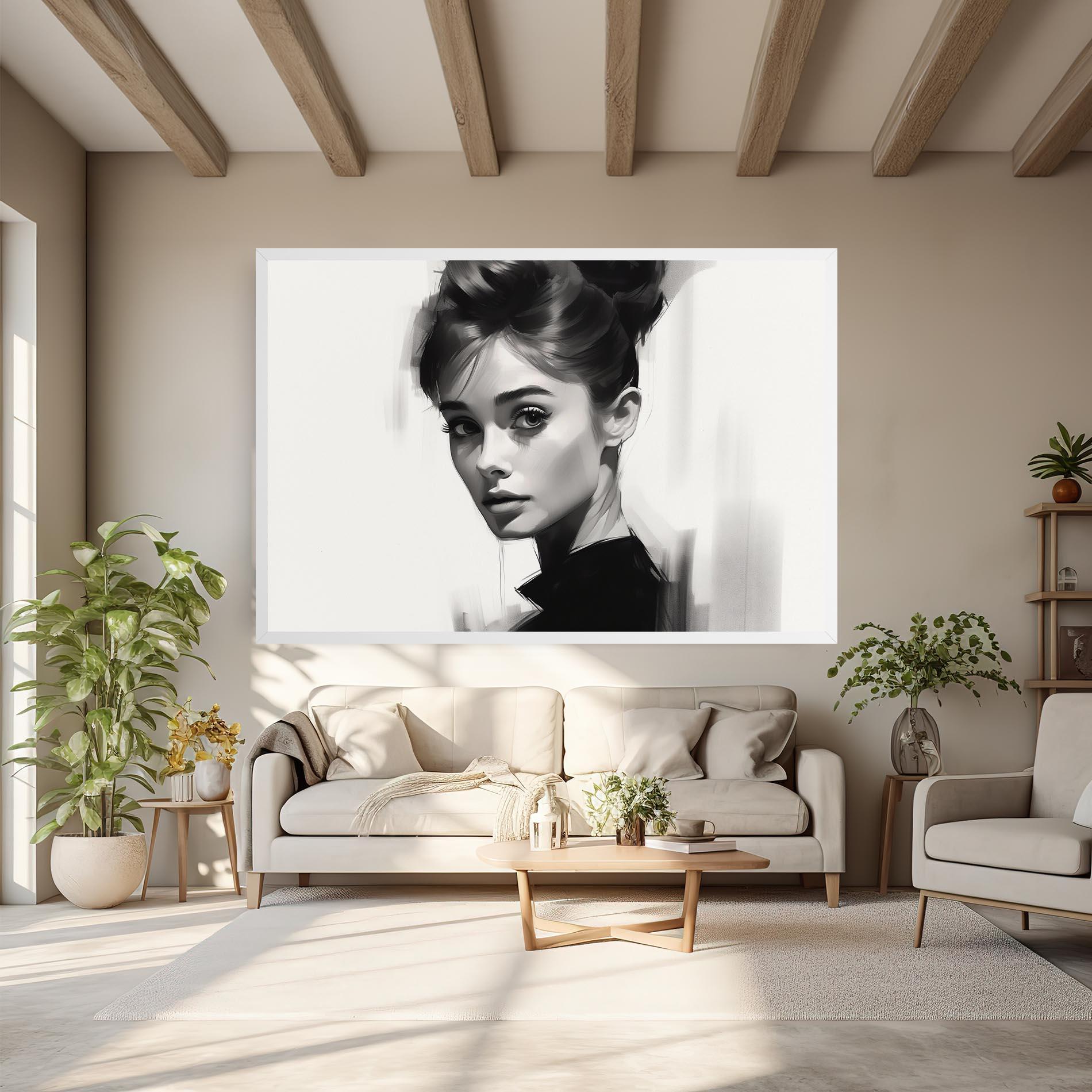 Tablou Canvas Hepburn Portrait mockup 6