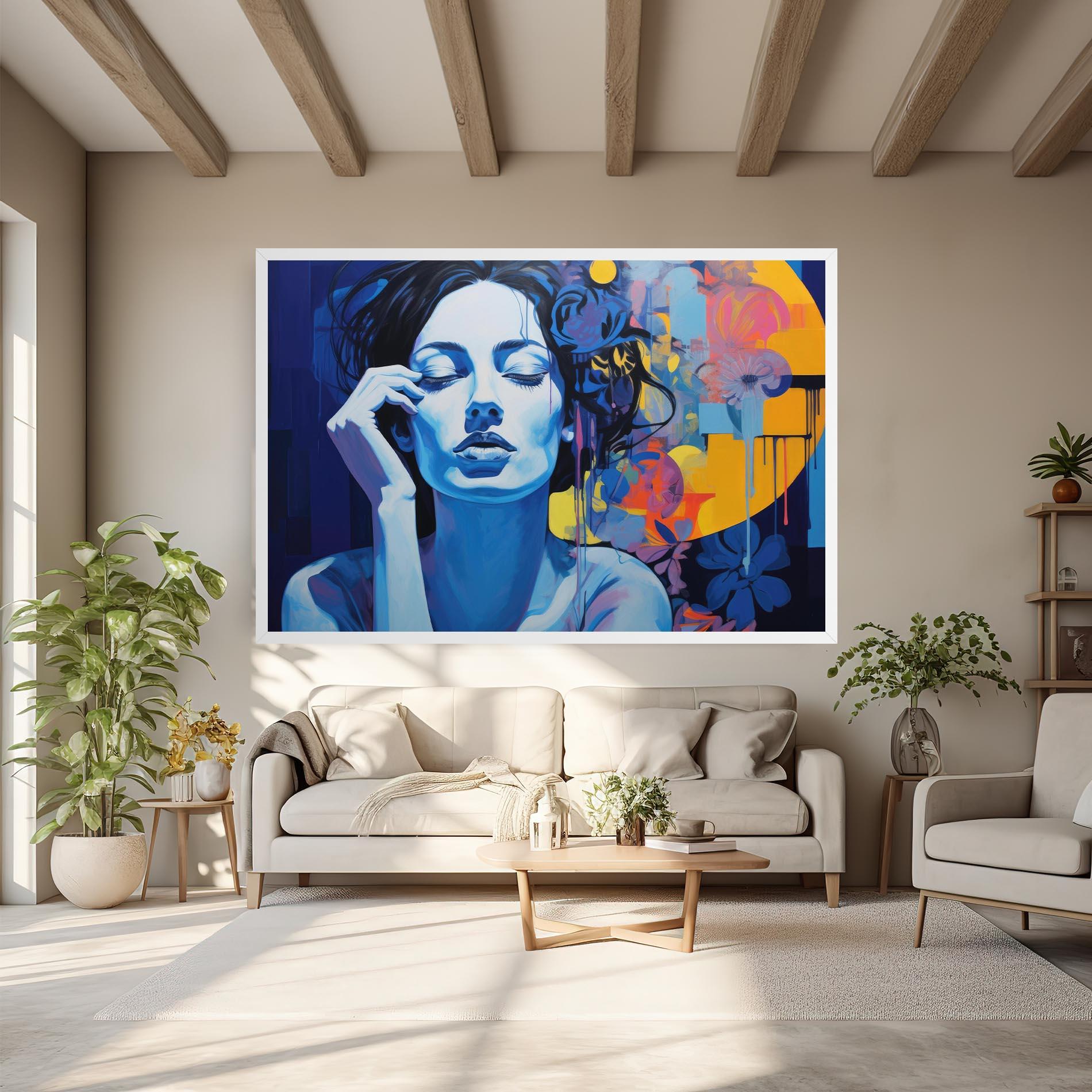 Tablou Canvas Photographic Blue Image mockup 6