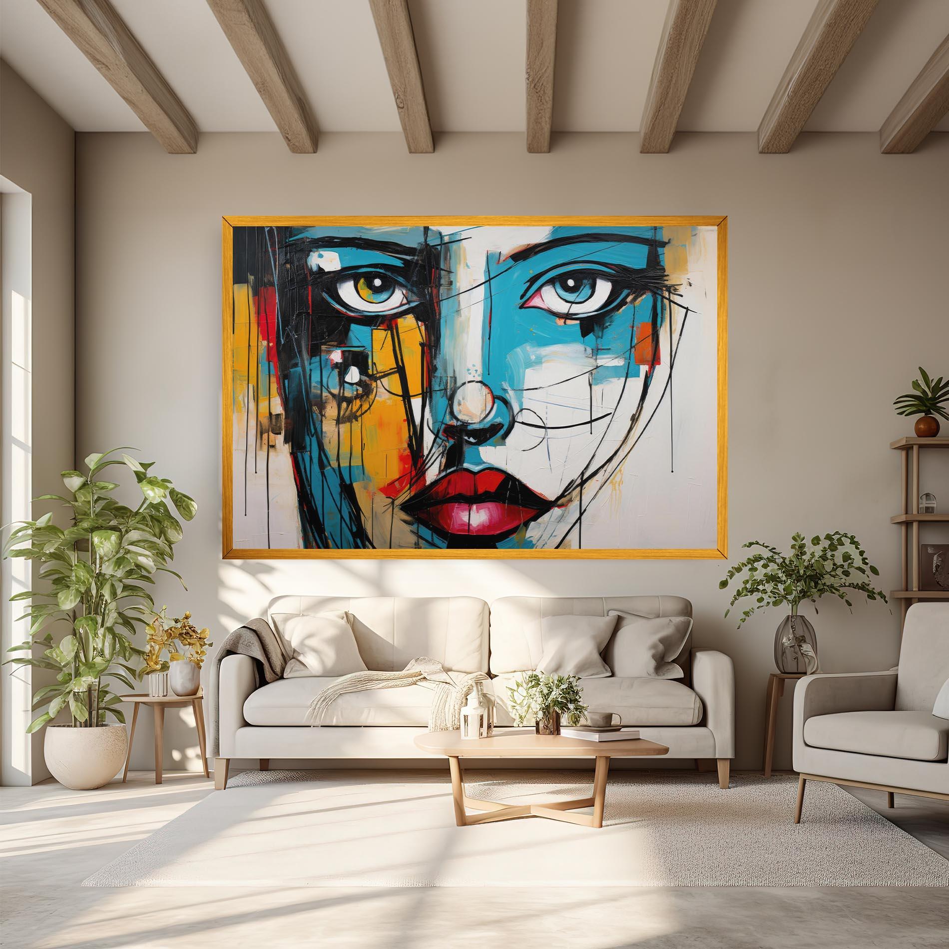 Tablou Canvas Abstract Drawing Portret mockup 6