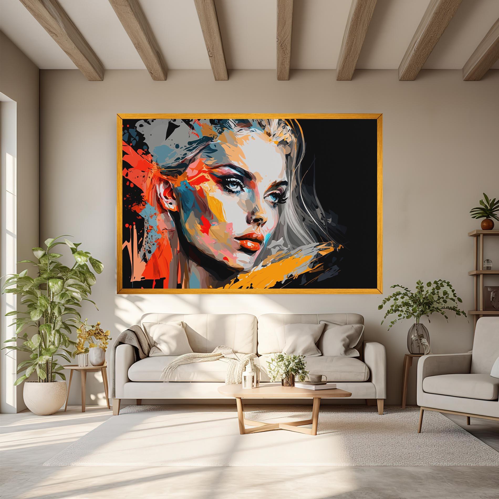 Tablou Canvas Blue Eye Face mockup 6