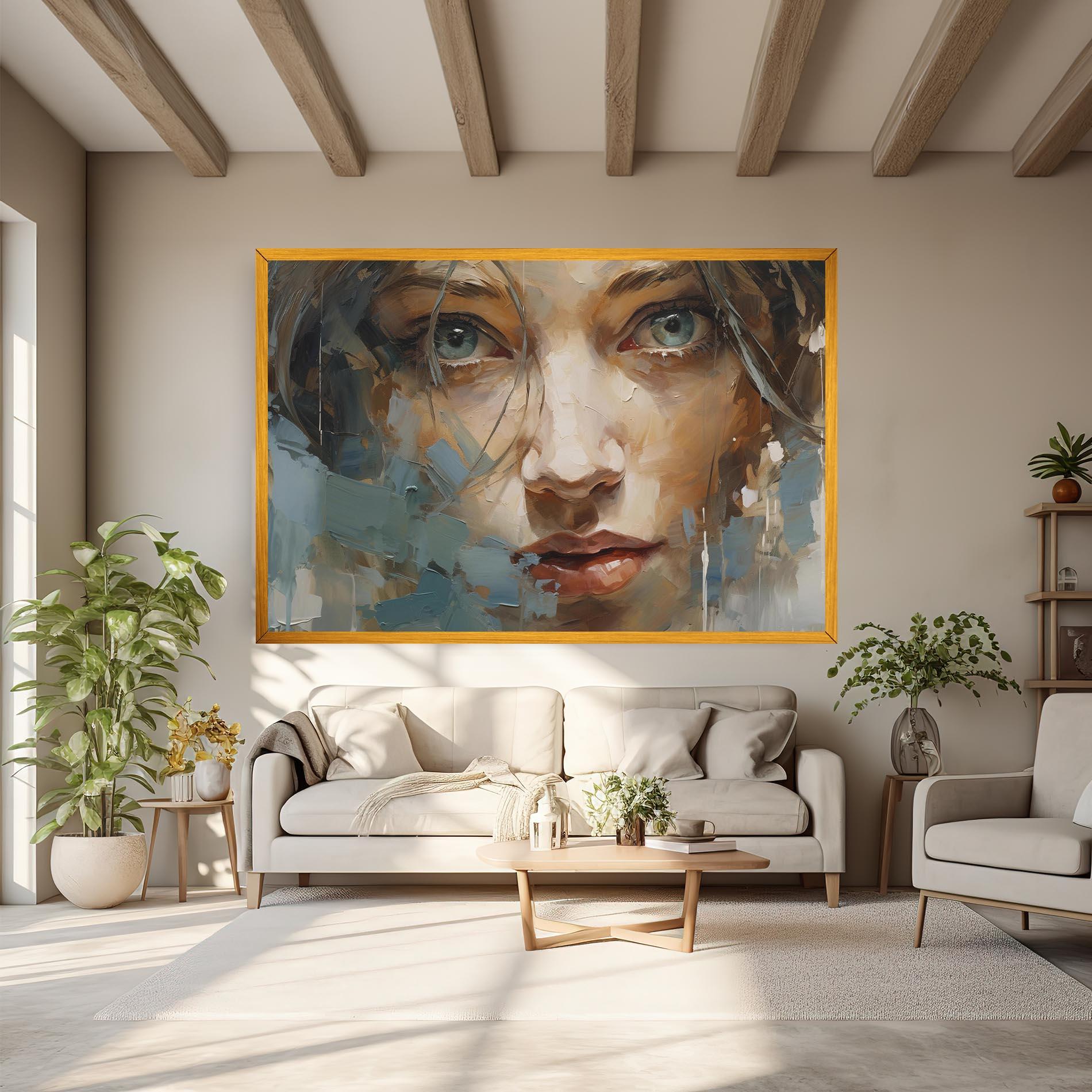 Tablou Canvas Expressive Portrait mockup 6