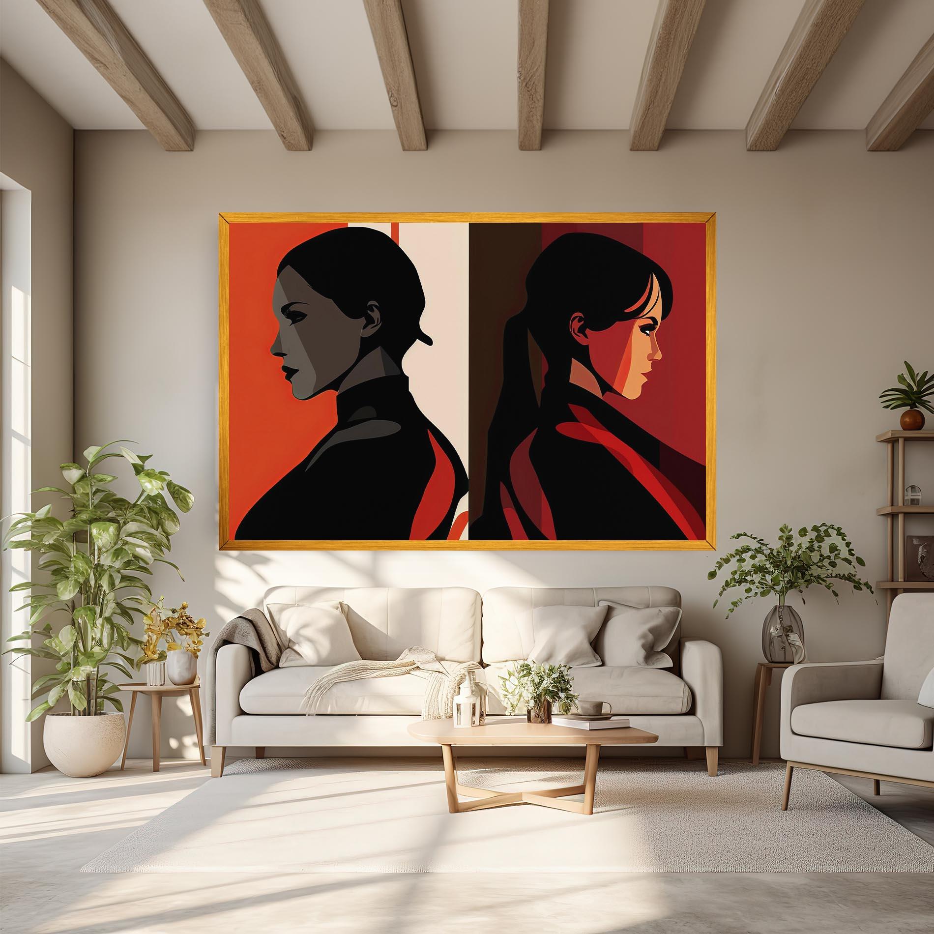 Tablou Canvas Graphical Portrait mockup 6