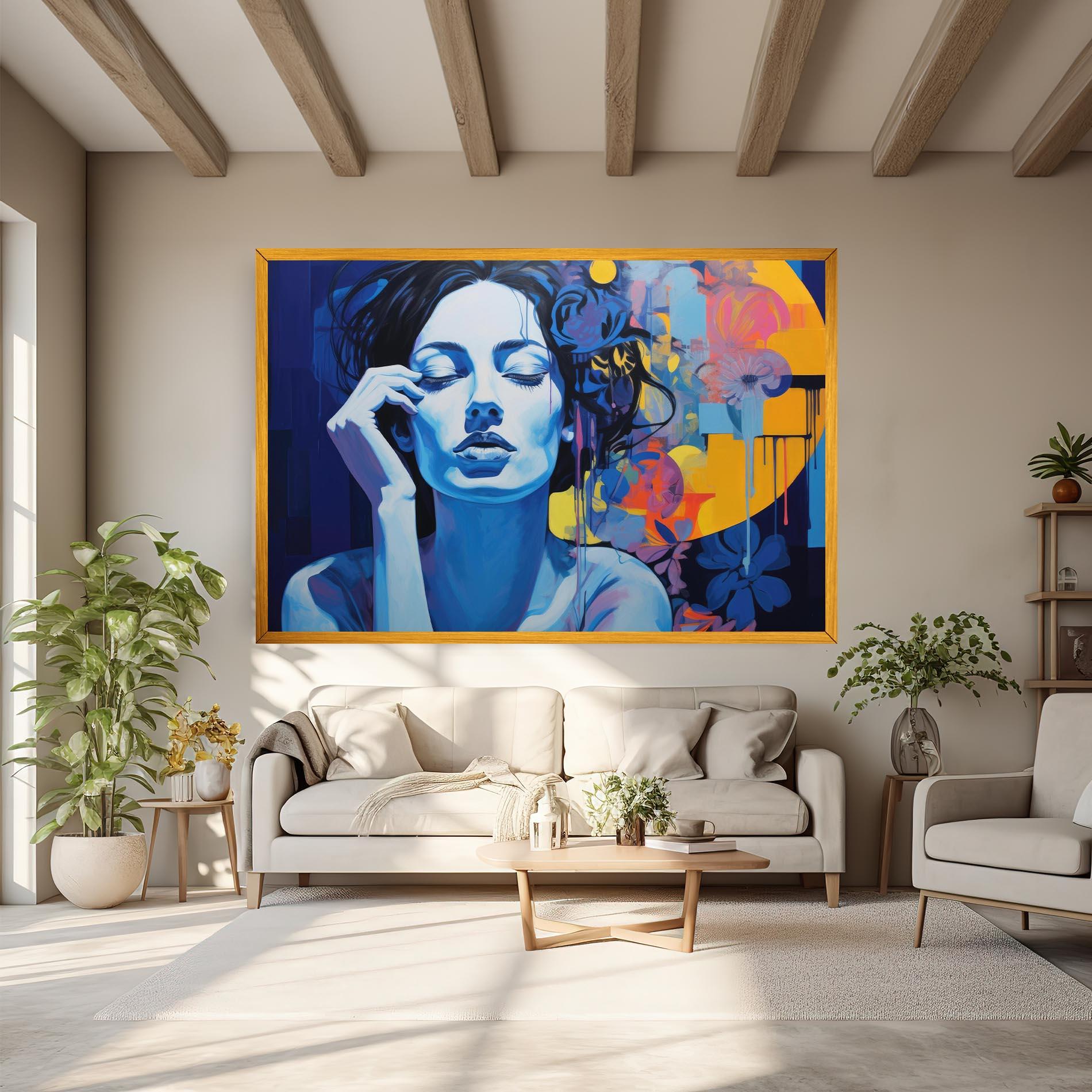 Tablou Canvas Photographic Blue Image mockup 6