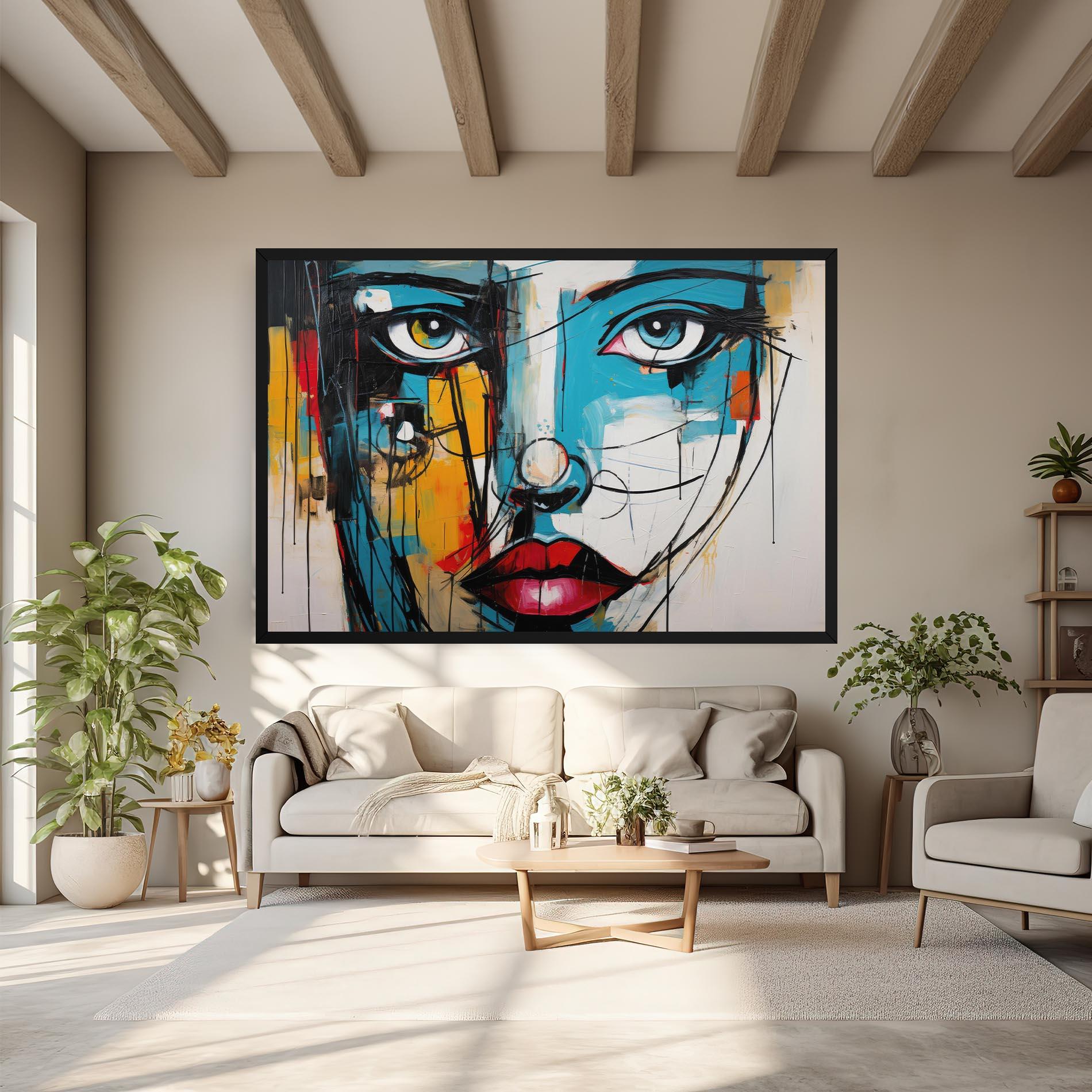 Tablou Canvas Abstract Drawing Portret mockup 6