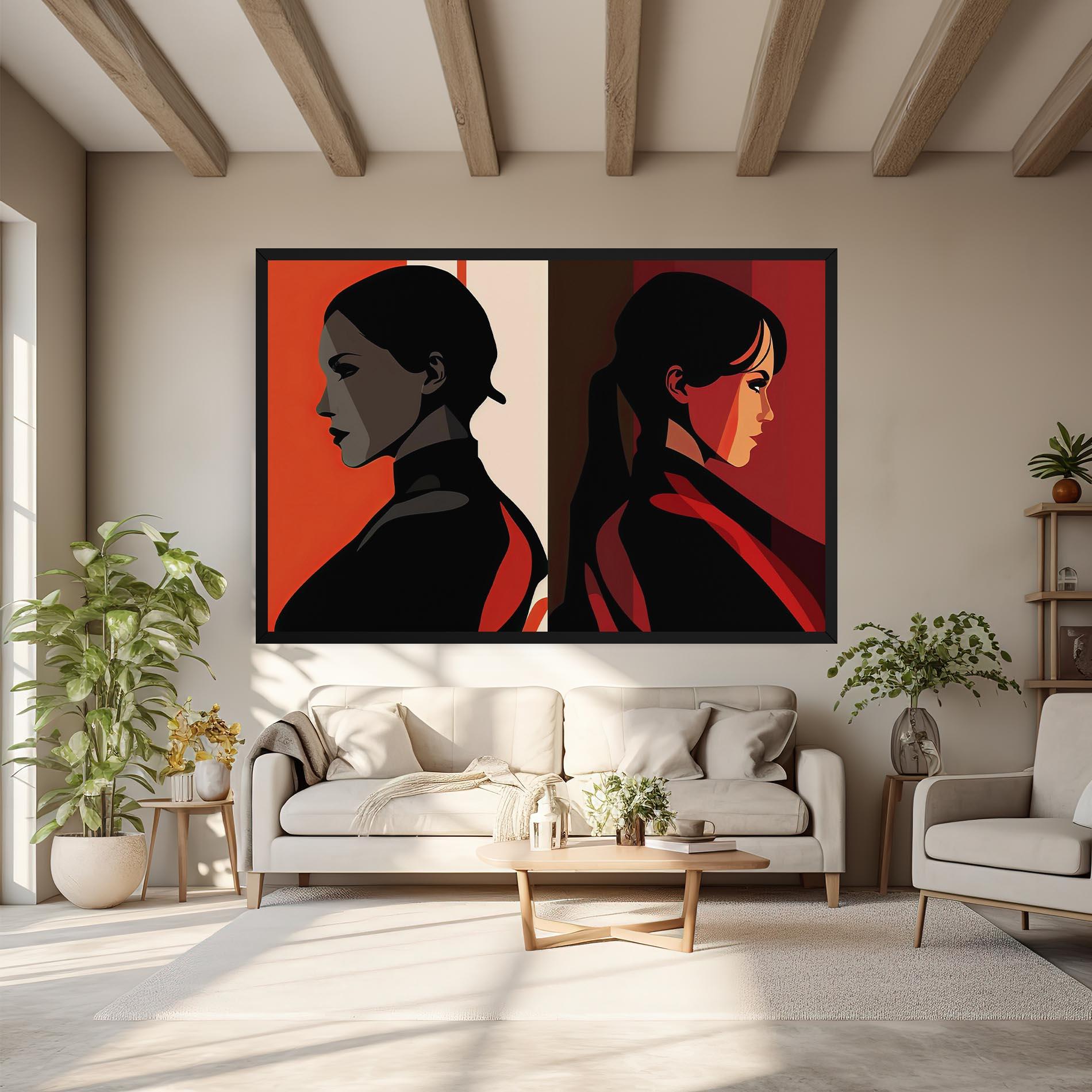 Tablou Canvas Graphical Portrait mockup 6