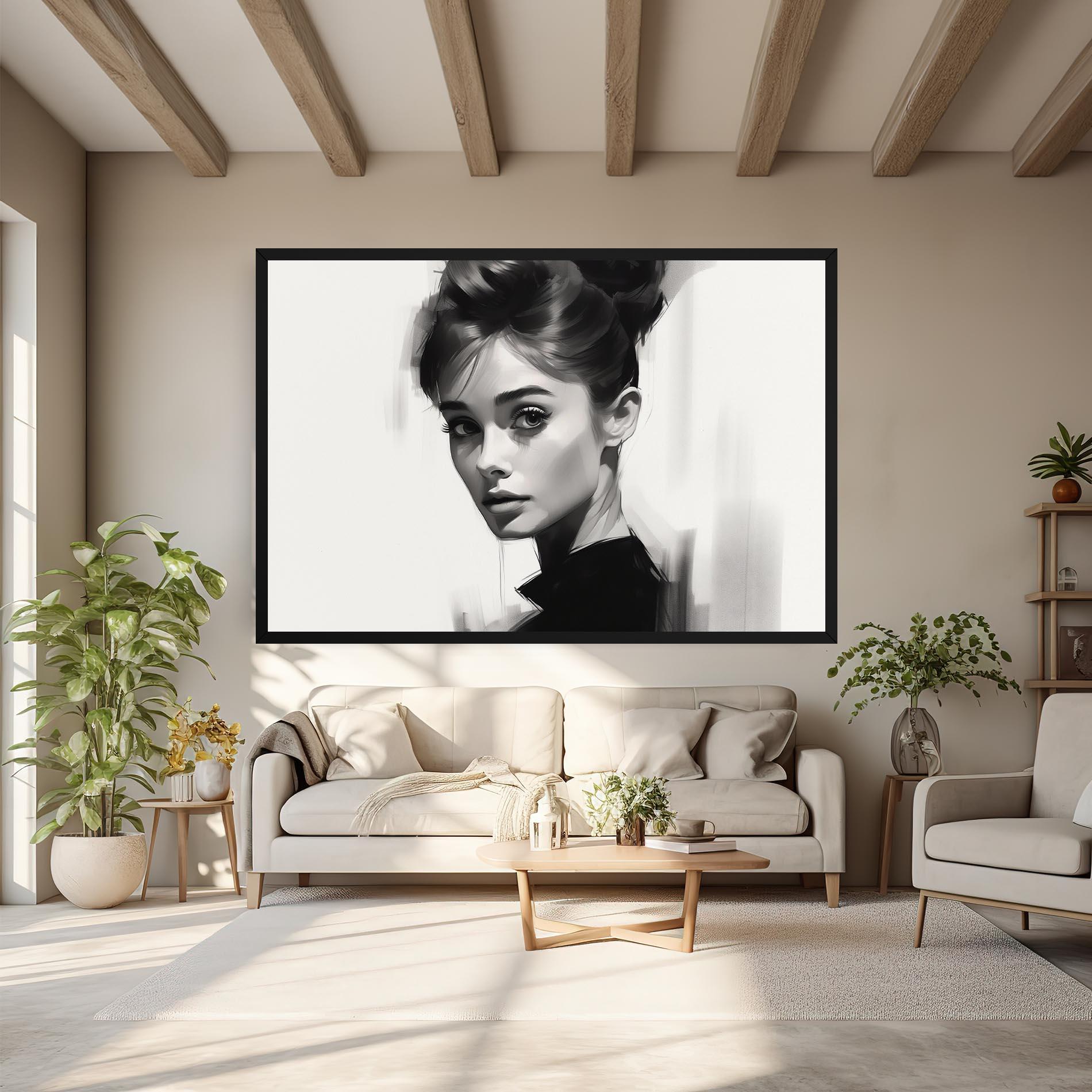 Tablou Canvas Hepburn Portrait mockup 6