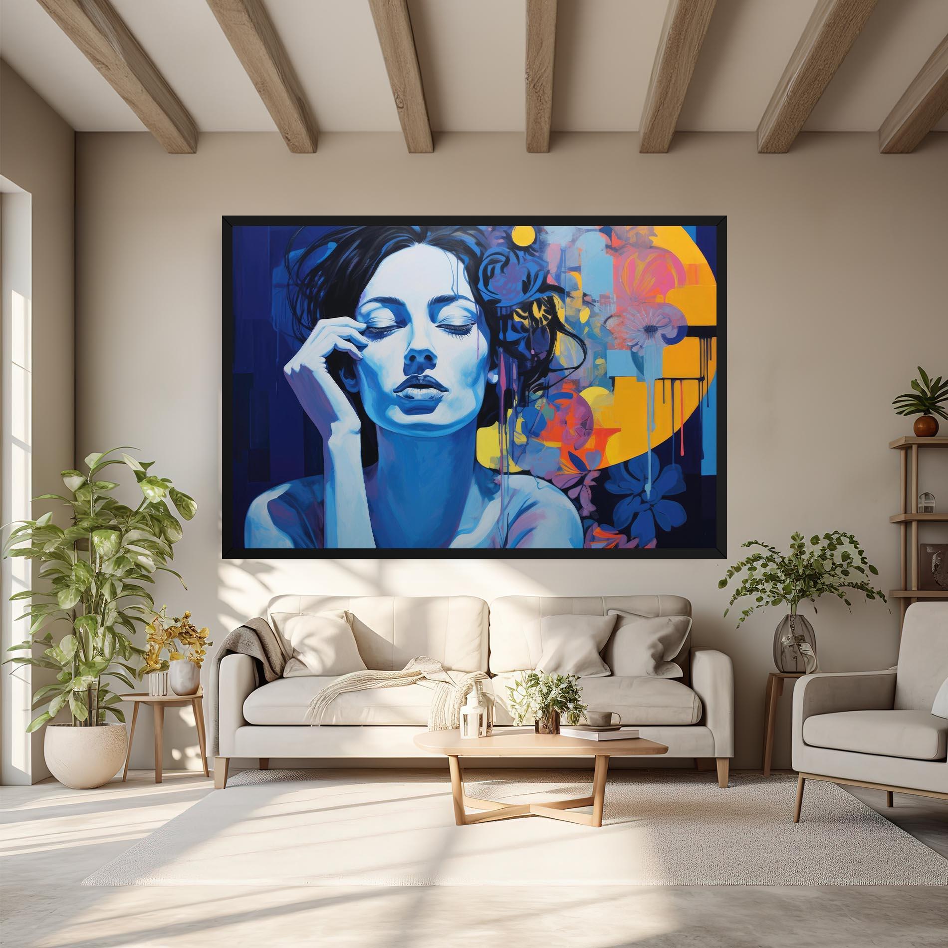 Tablou Canvas Photographic Blue Image mockup 6