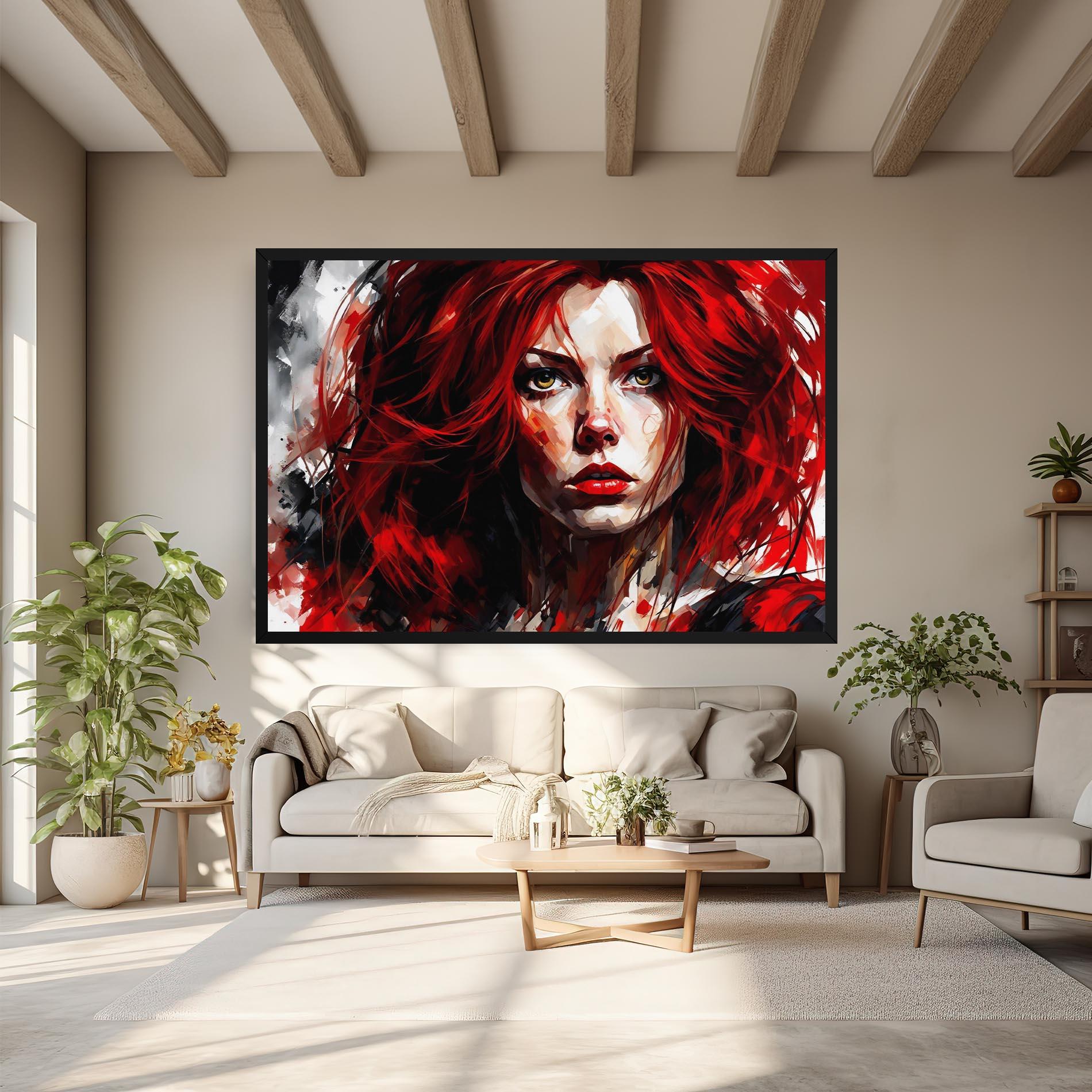 Tablou Canvas Red Hair Smoky Eyes mockup 6