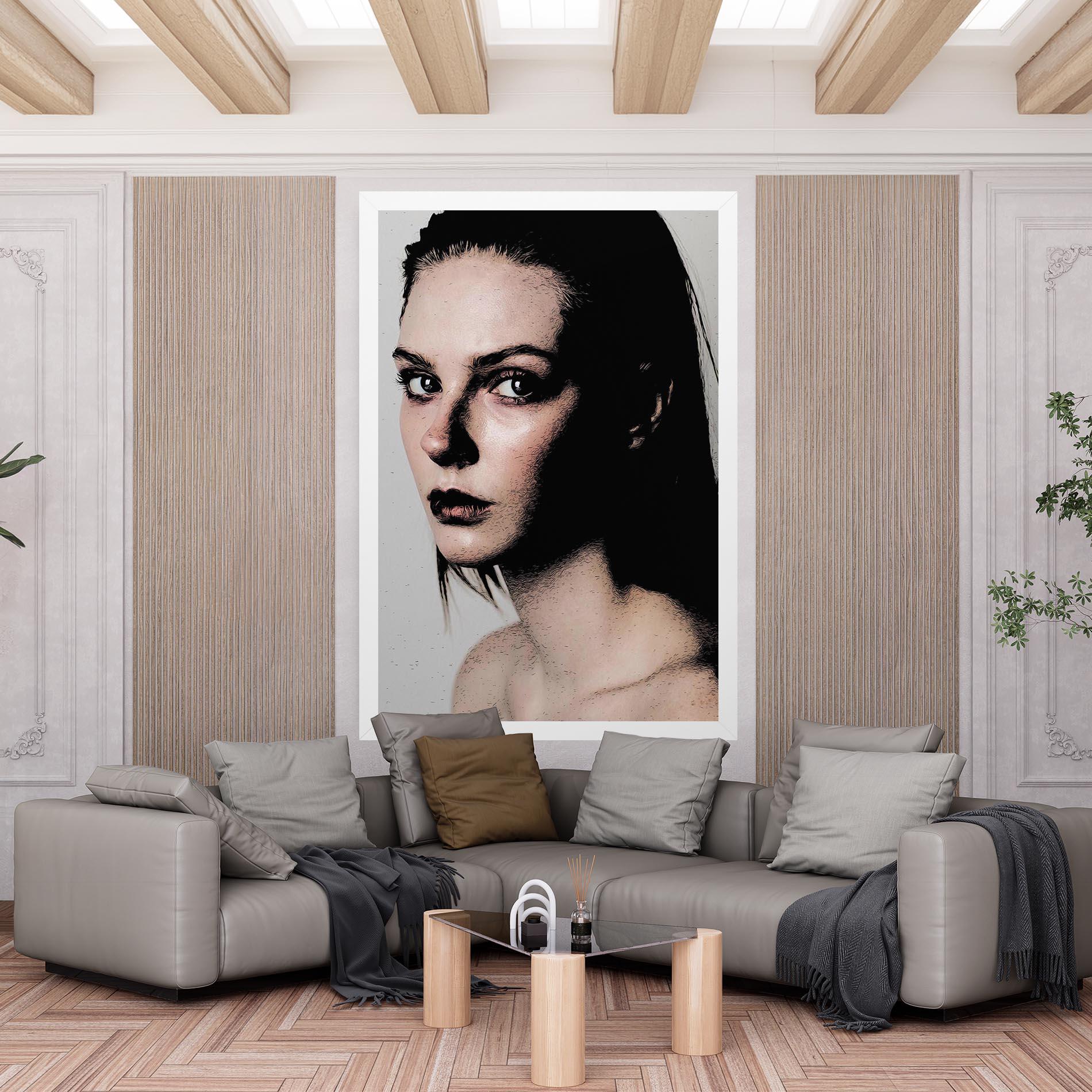 Tablou Canvas Big Eyes Portrait mockup 6