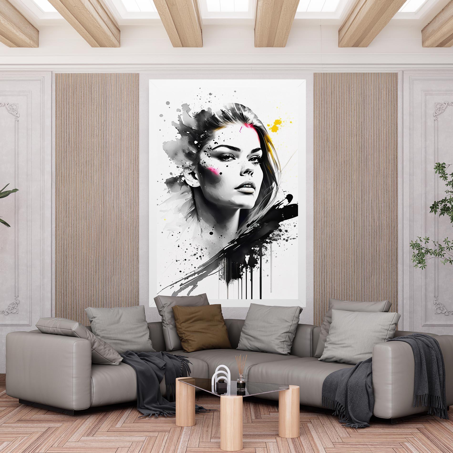 Tablou Canvas Ink Splash Portrait mockup 6