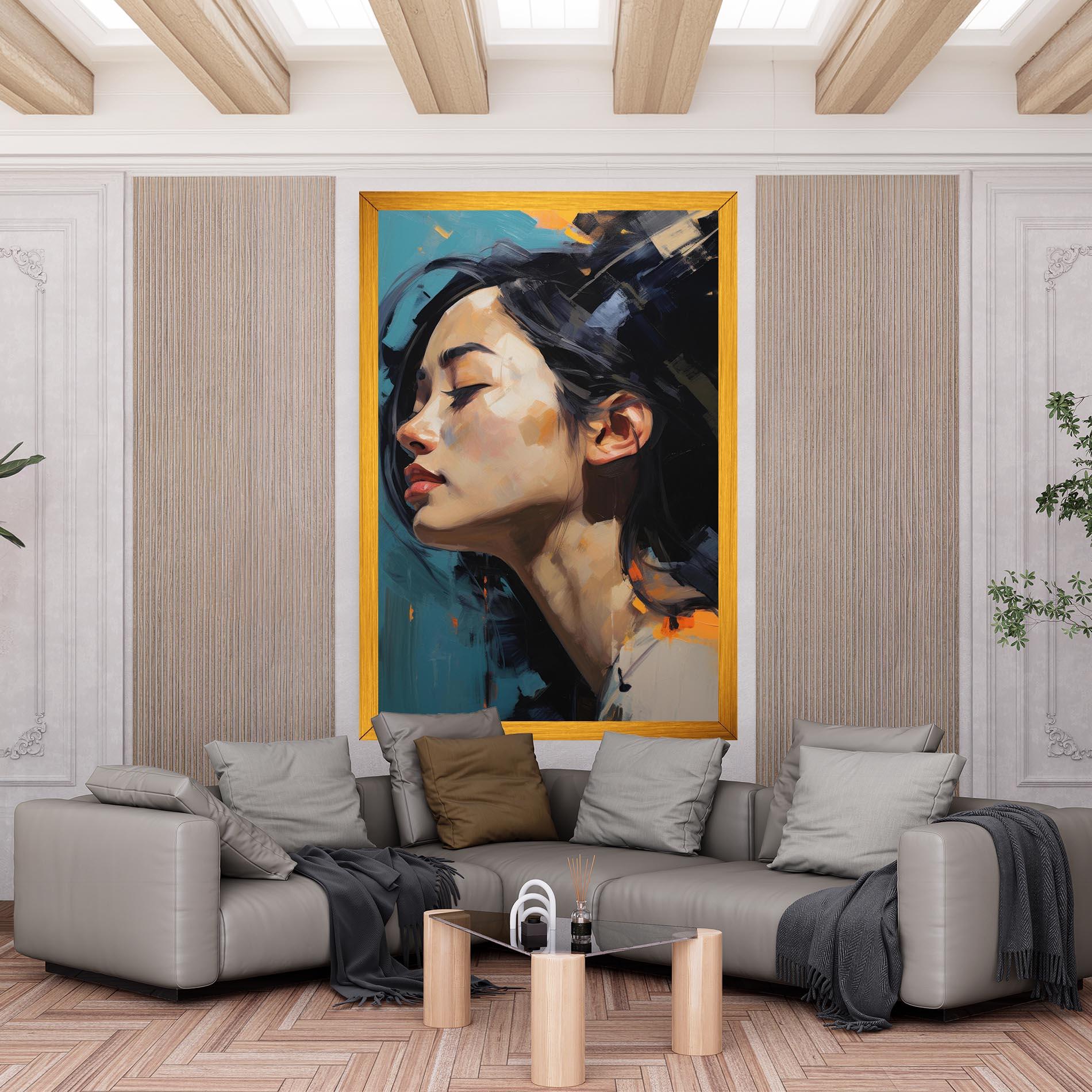 Tablou Canvas Acrylic Asian Portrait mockup 6