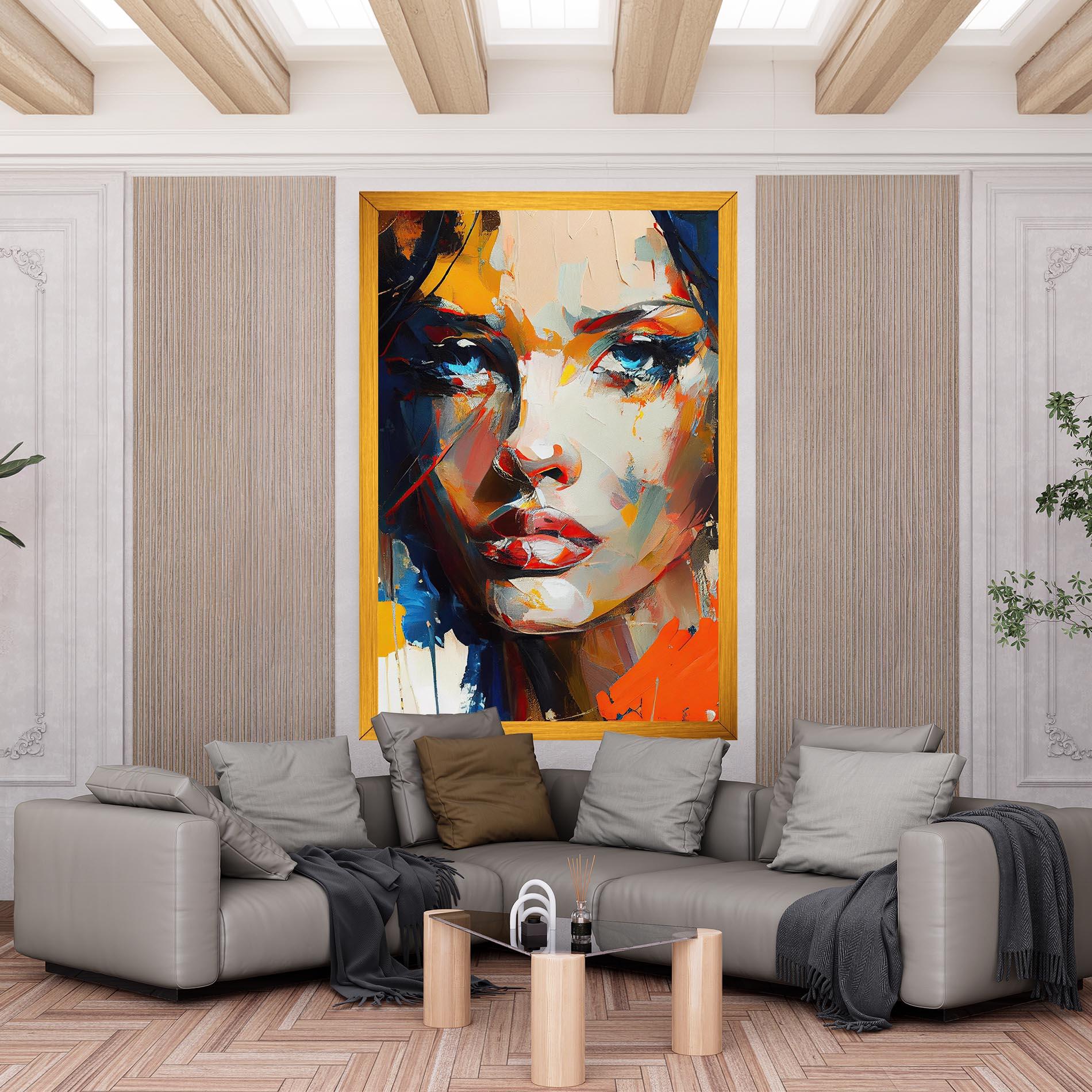 Tablou Canvas Beautiful Brunette Woman mockup 6