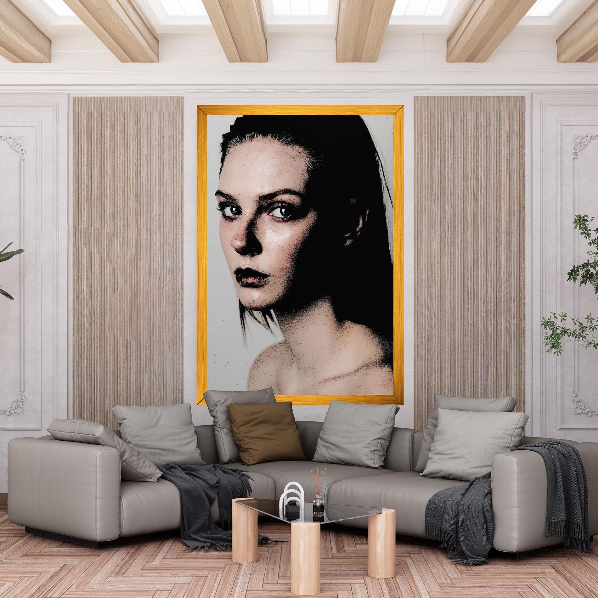 Tablou Canvas Big Eyes Portrait mockup 6