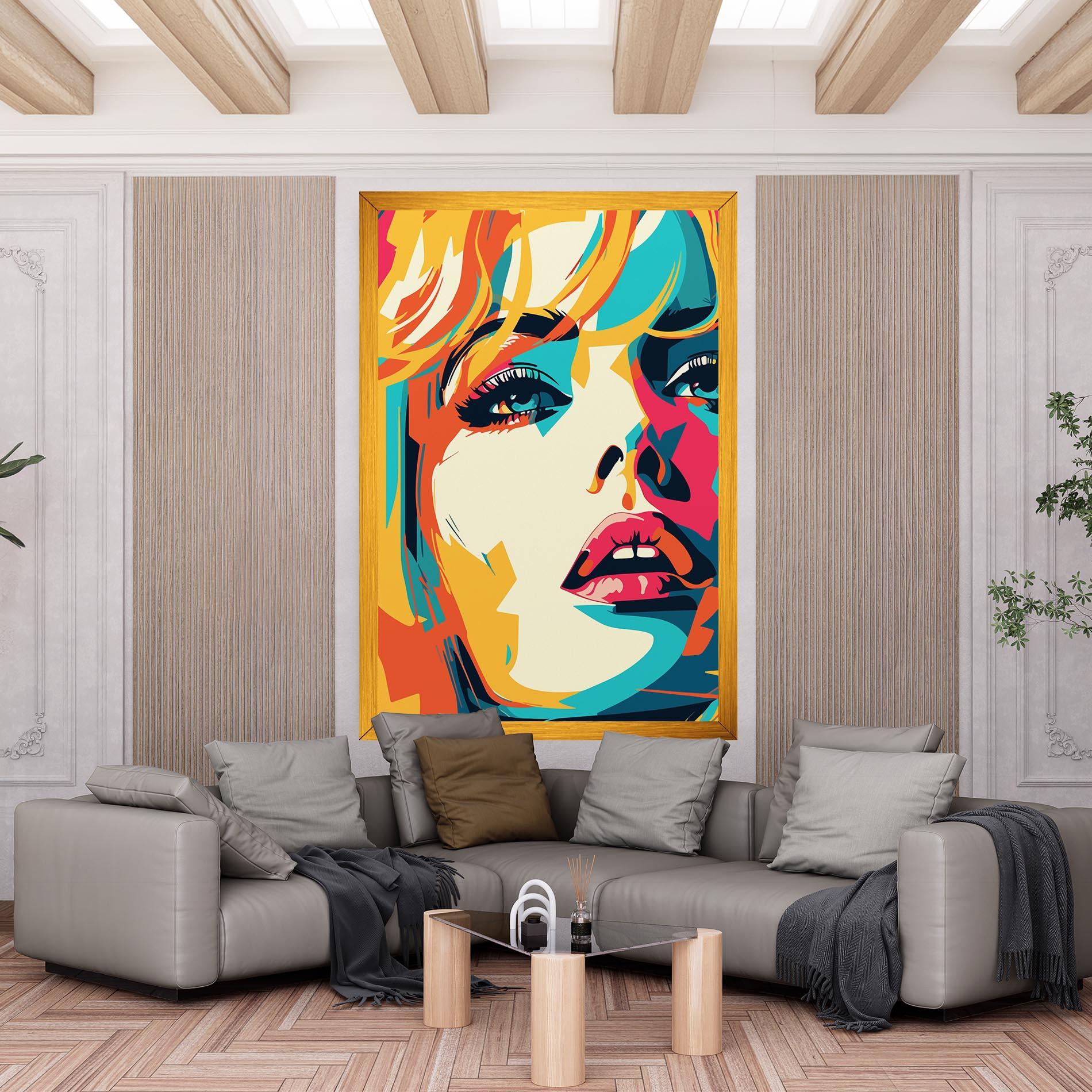 Tablou Canvas Blonde Girl Portrait mockup 6