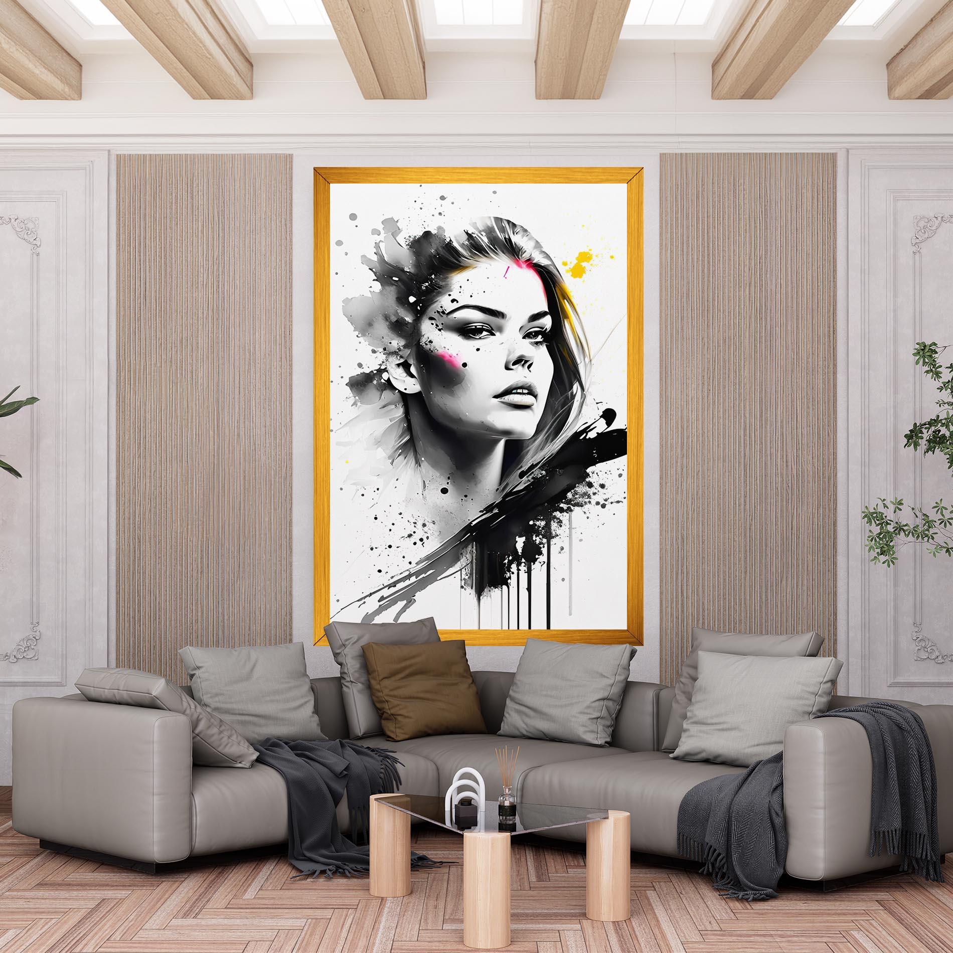 Tablou Canvas Ink Splash Portrait mockup 6