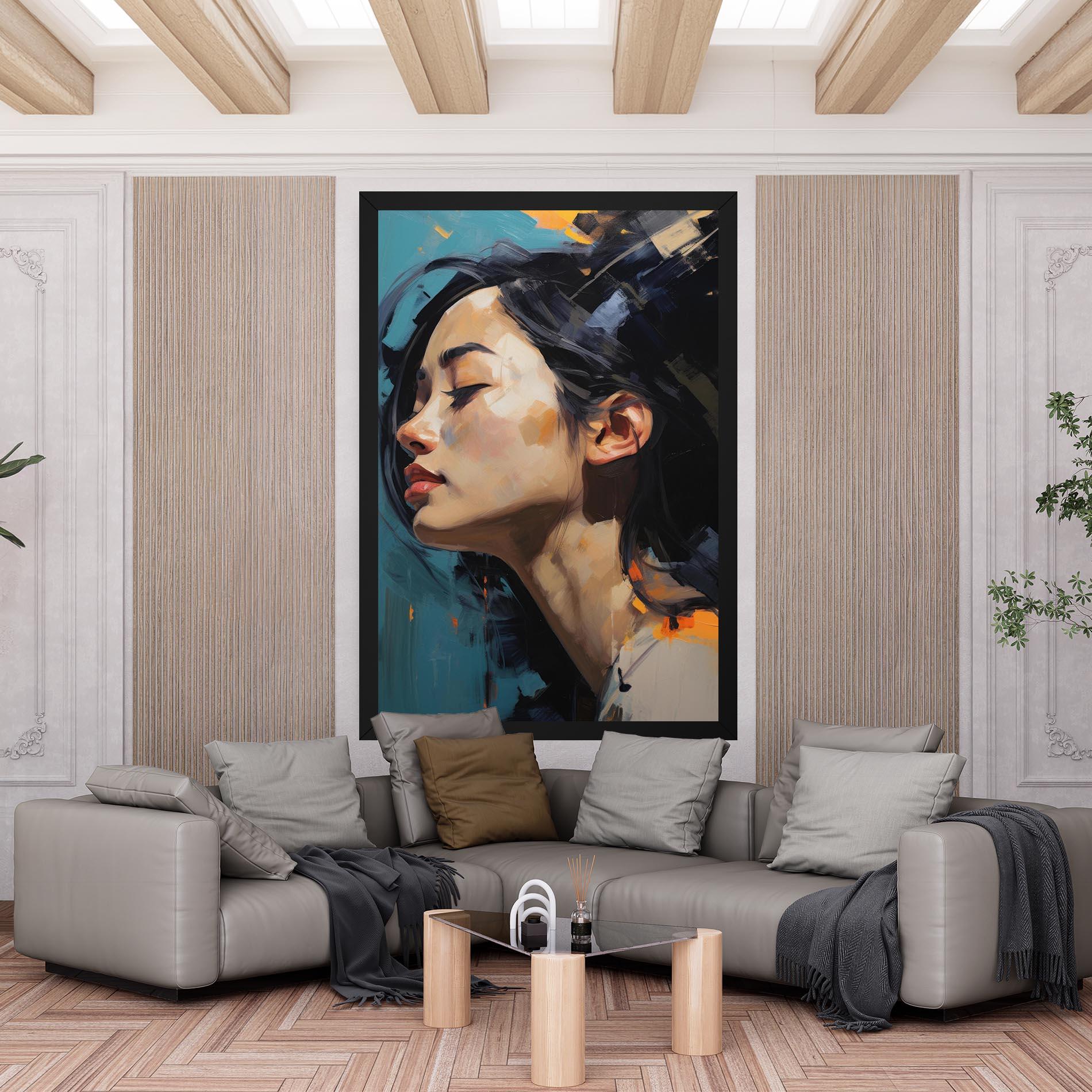 Tablou Canvas Acrylic Asian Portrait mockup 6