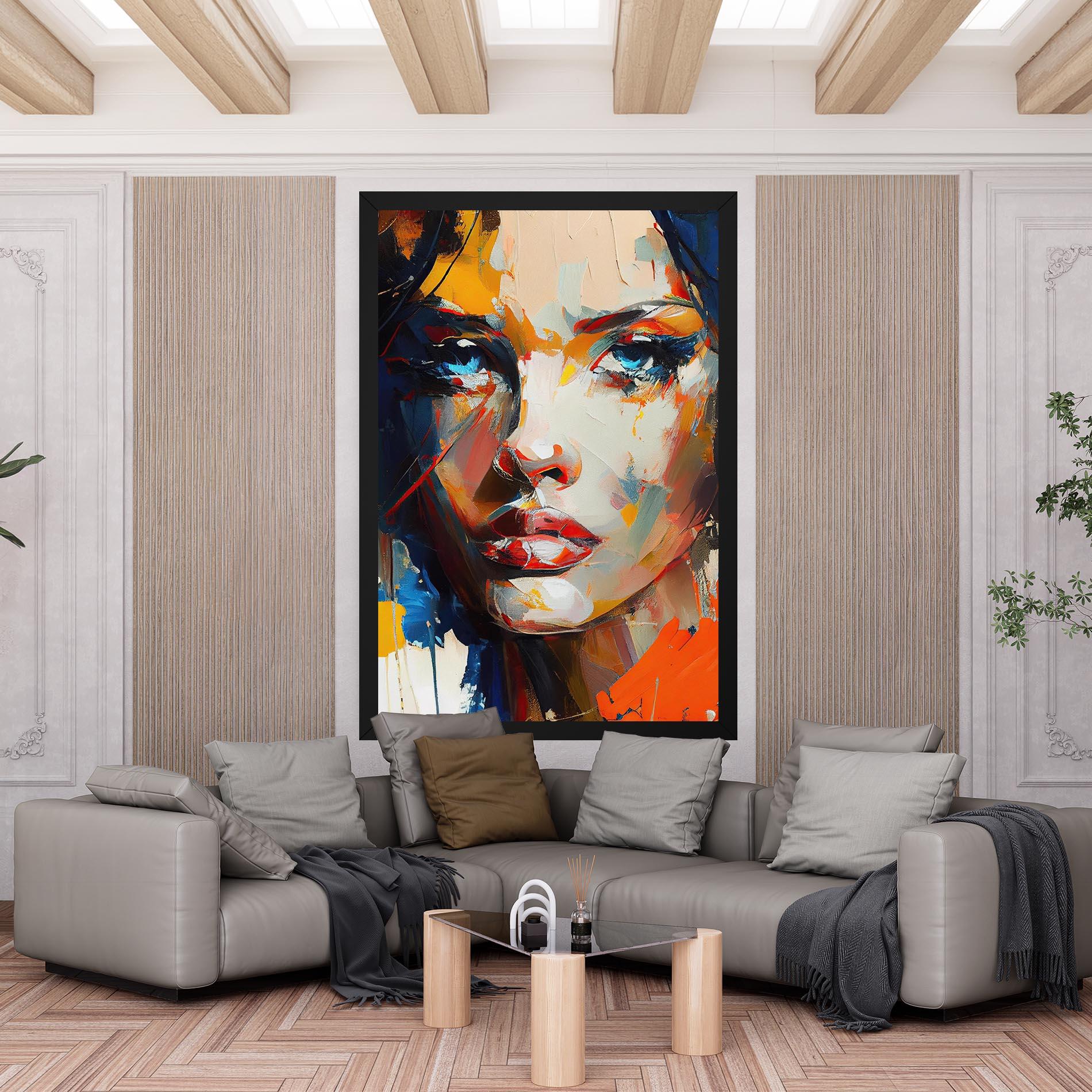 Tablou Canvas Beautiful Brunette Woman mockup 6