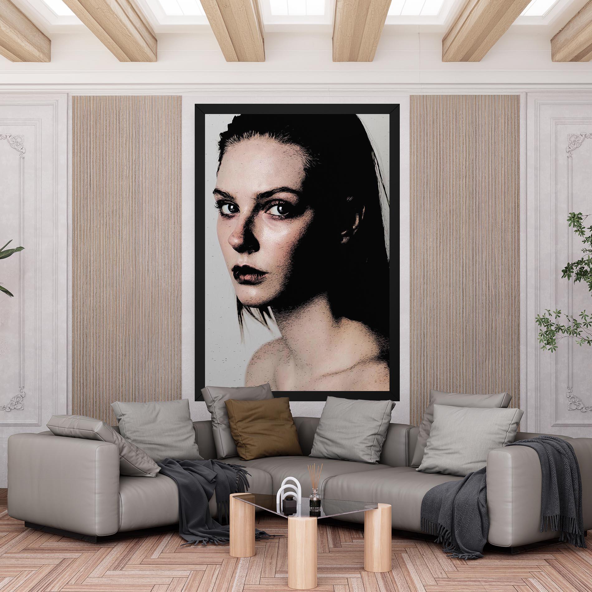 Tablou Canvas Big Eyes Portrait mockup 6