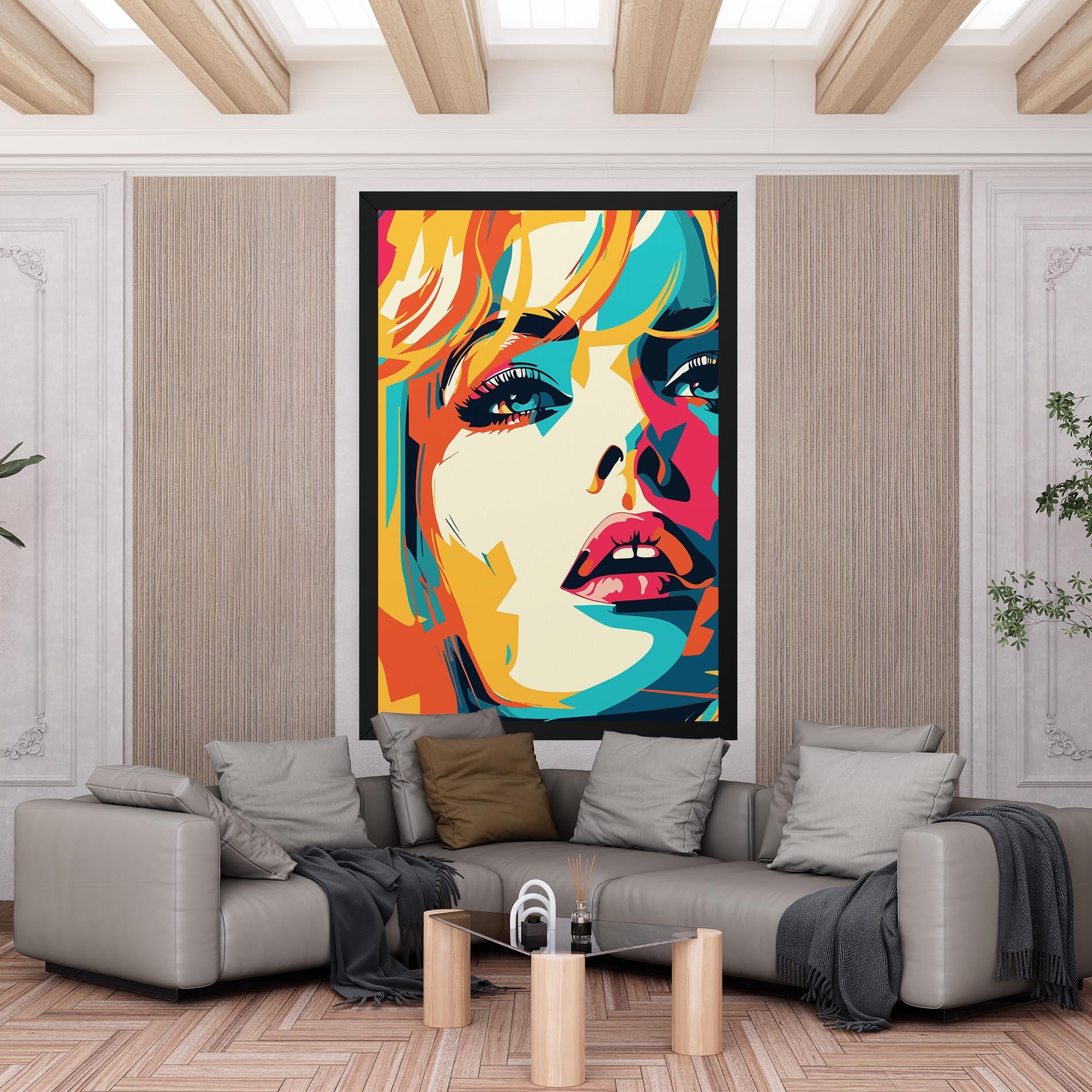 Tablou Canvas Blonde Girl Portrait mockup 6